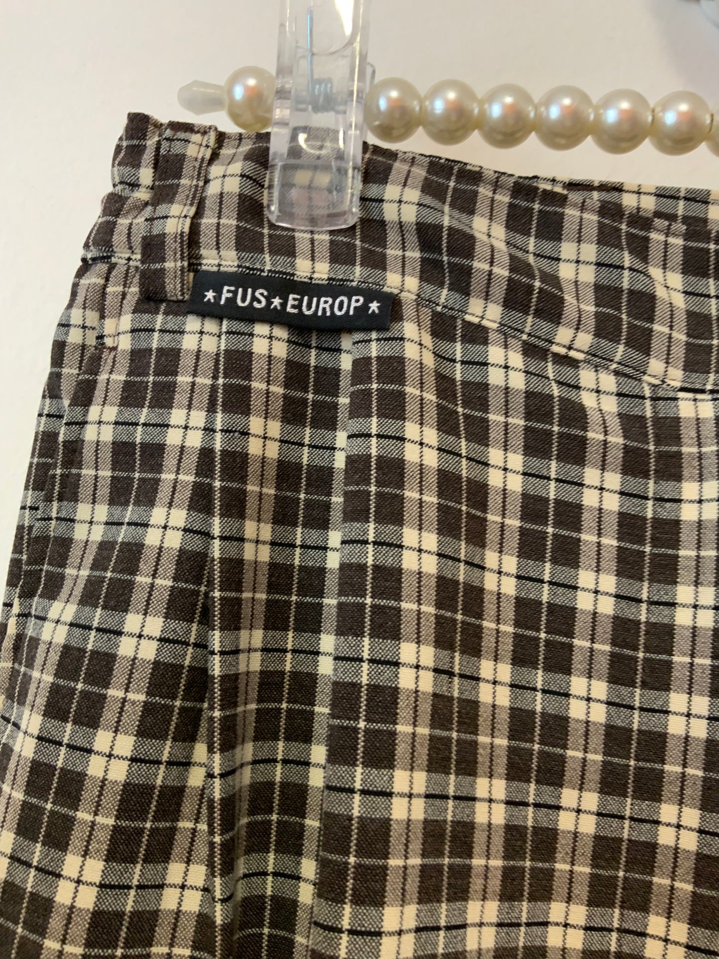 Pantalon à pinces Écossais Tartan Vintage Fus Europe