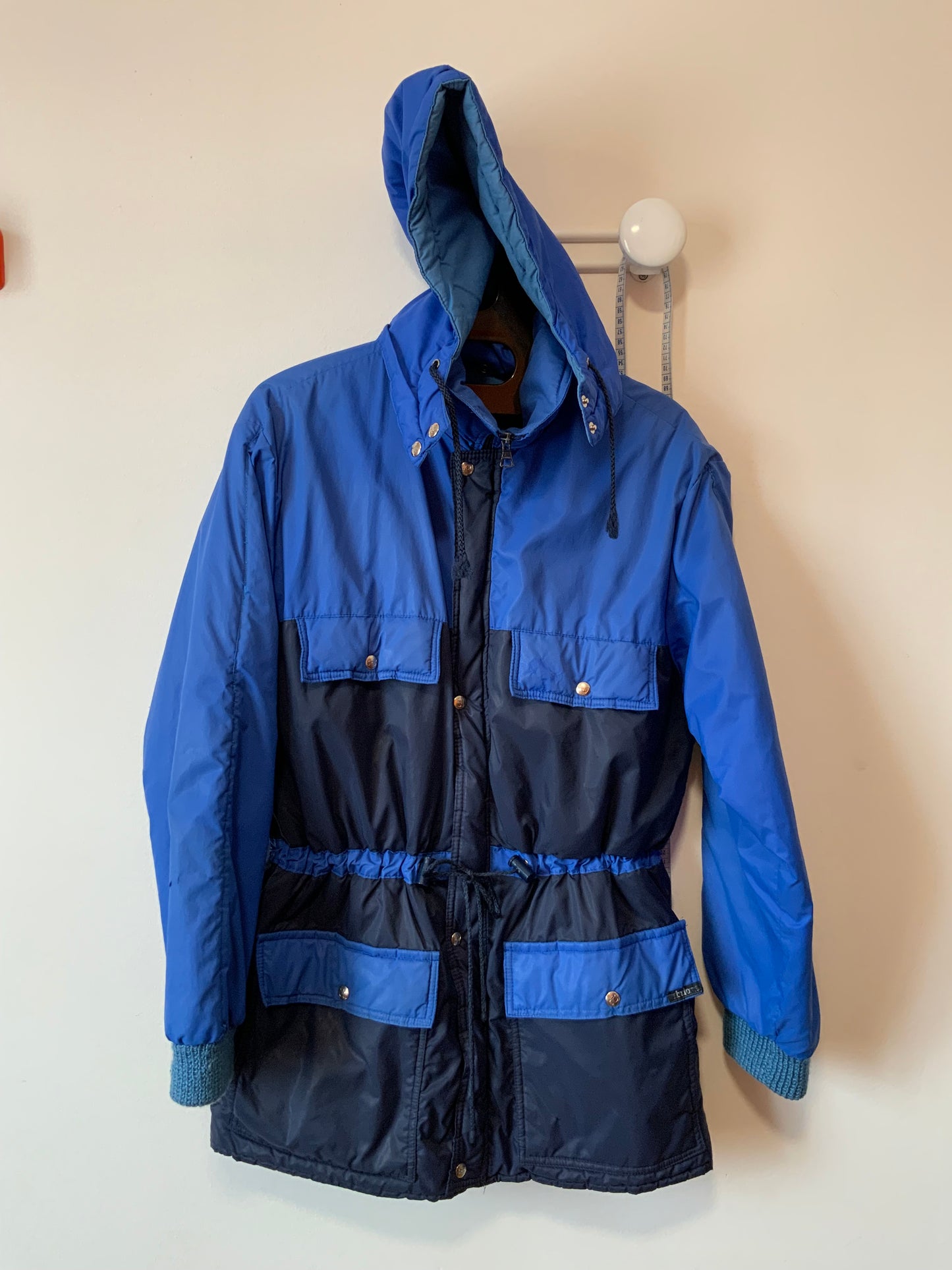 Anorak Parka Vintage Bleu très stylé Hiver France