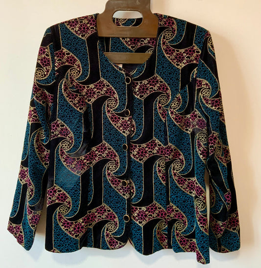 Veste tout velours et fantaisies Chic Vintage 1990 France