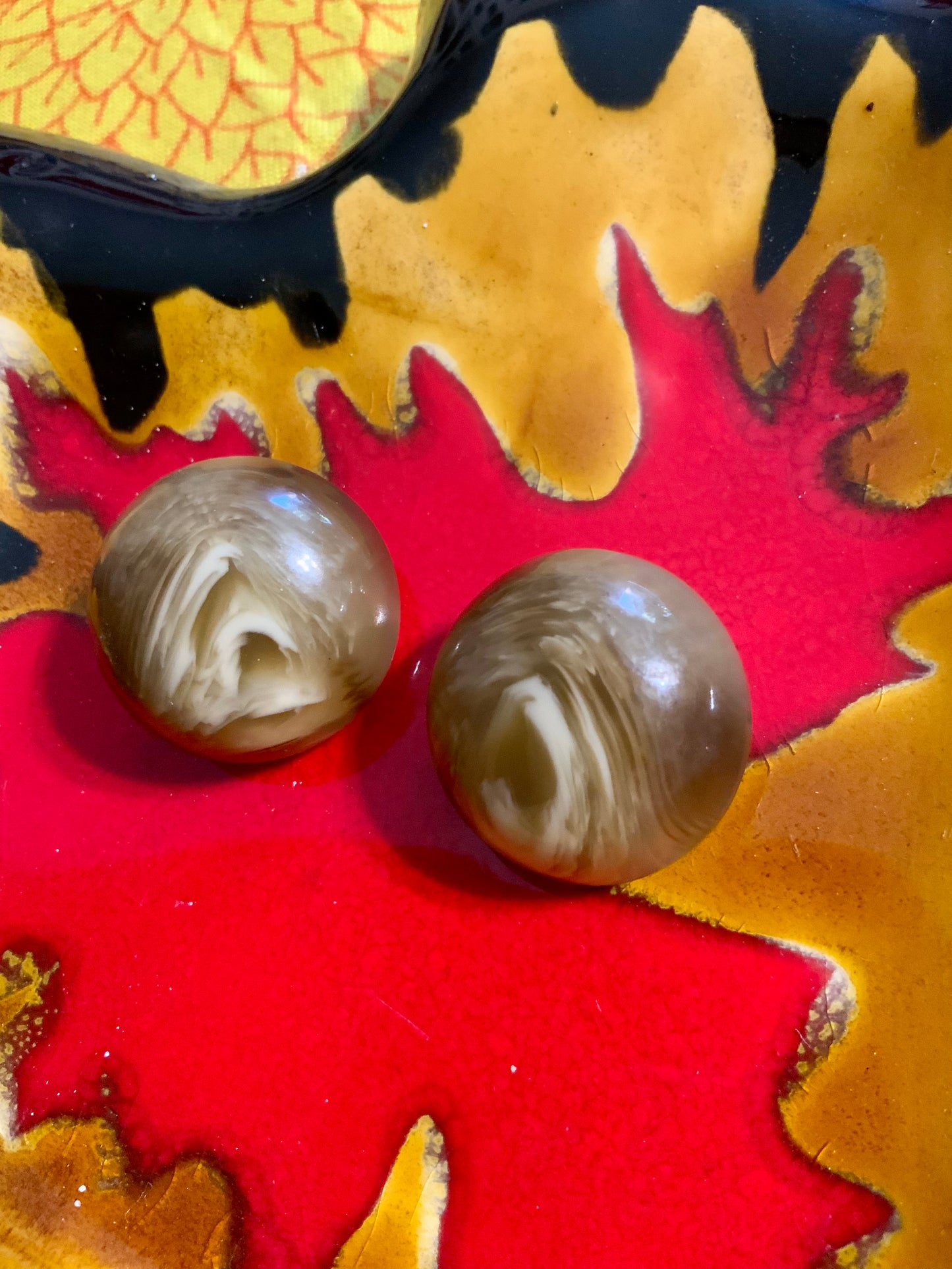 Boucles d’oreilles Vintage pastilles boules Anciennes