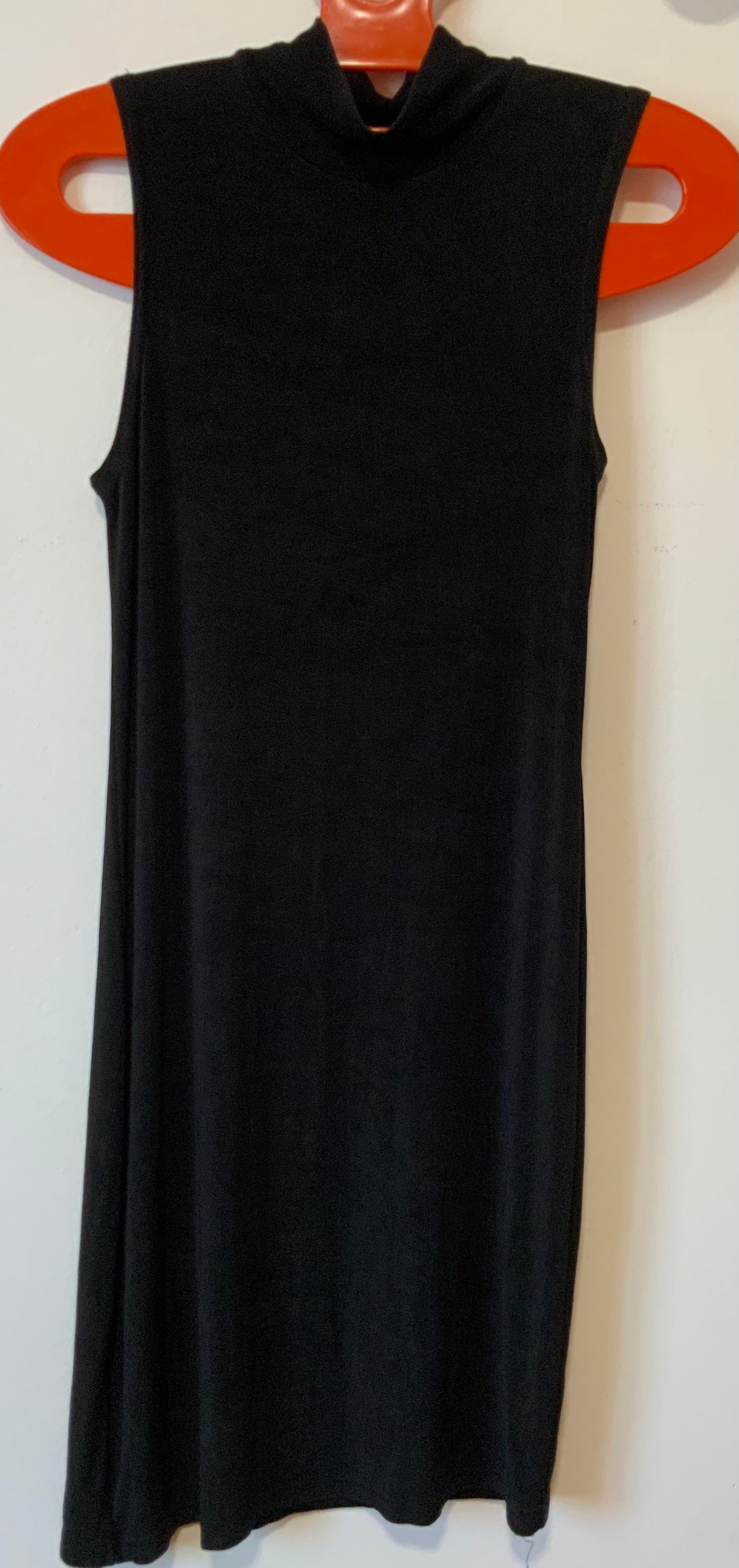 Petite robe noire Vintage 1990 Col montant