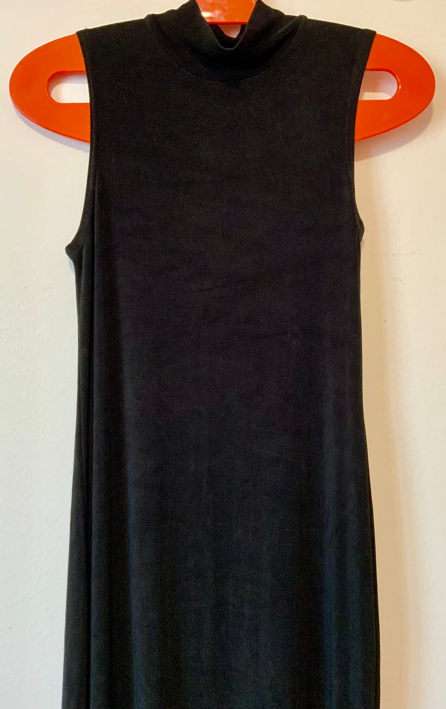 Petite robe noire Vintage 1990 Col montant