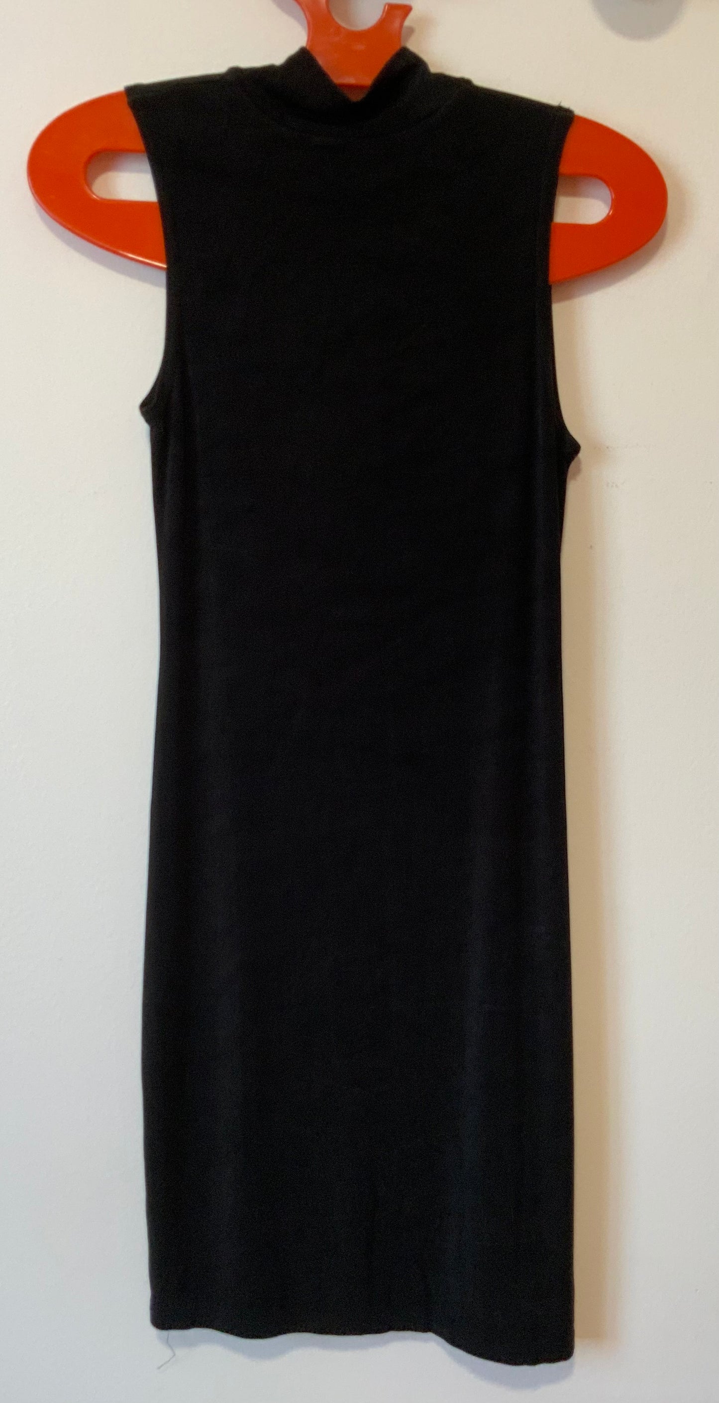 Petite robe noire Vintage 1990 Col montant