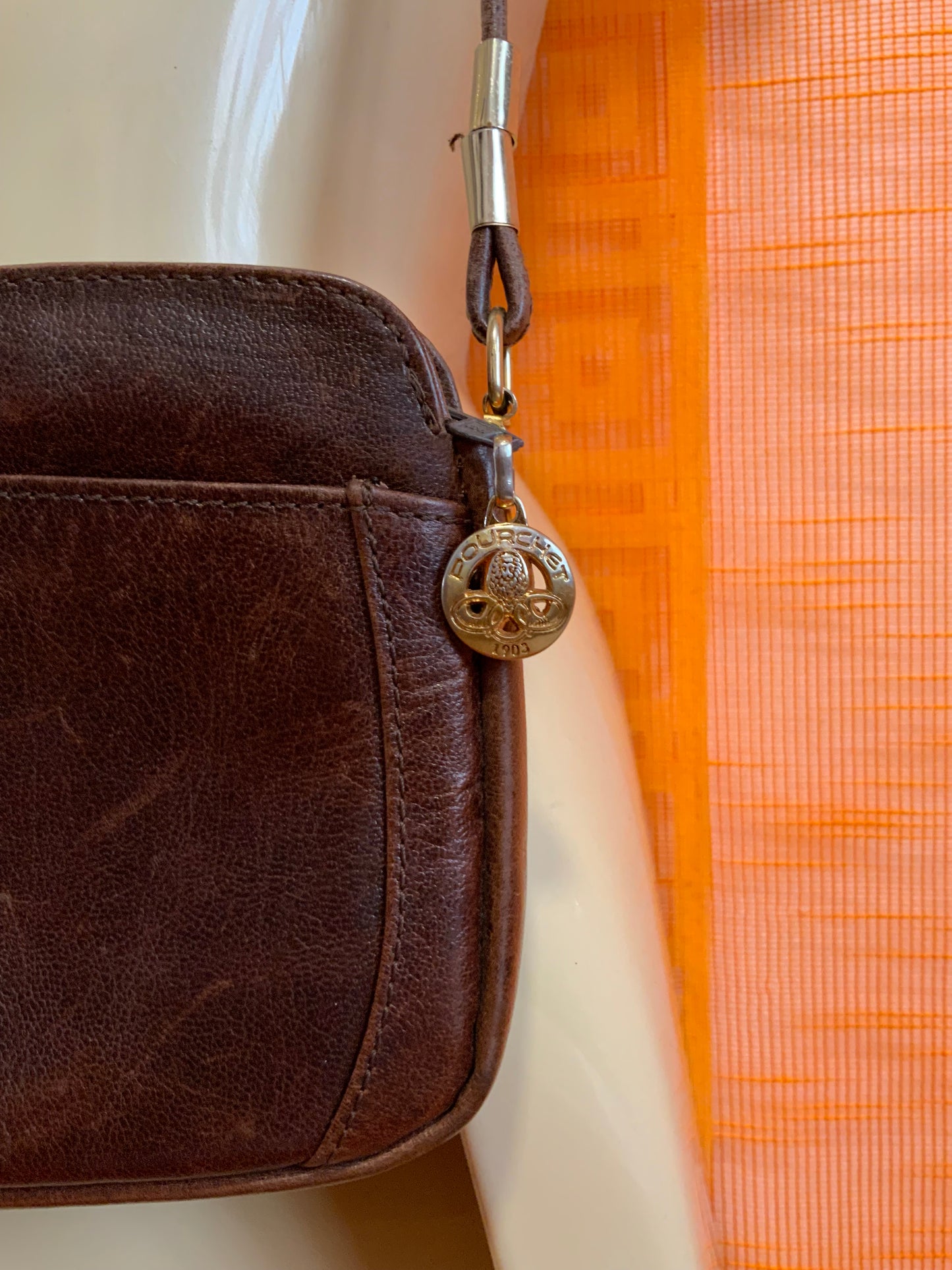 Sac à main Cuir Pourchet Haut de gamme Vintage Chic