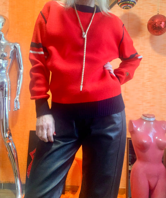 Pull Ski Tricot Vintage 1980