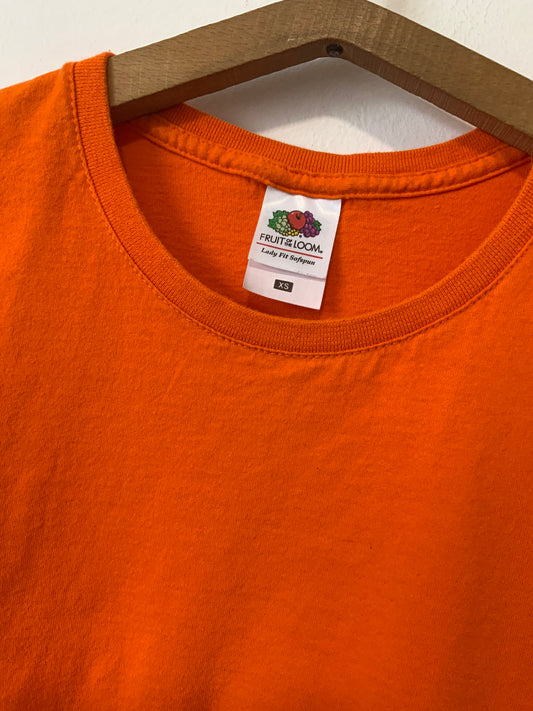 Tee shirt orange 1990 Fruit of the moon Coton - Vintage Orange