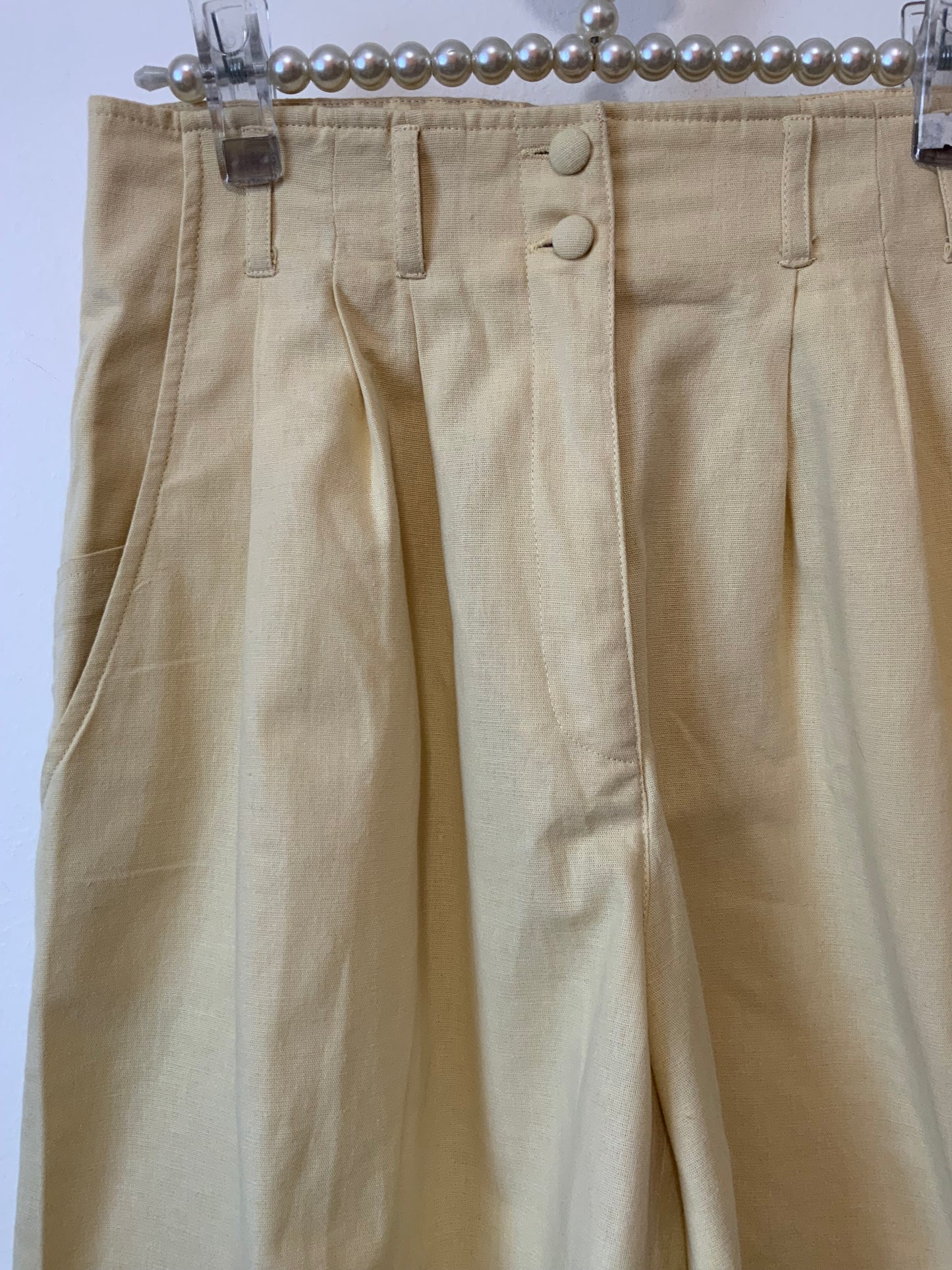 Superbe bermuda Taille haute et plus Vintage 1990 Écru