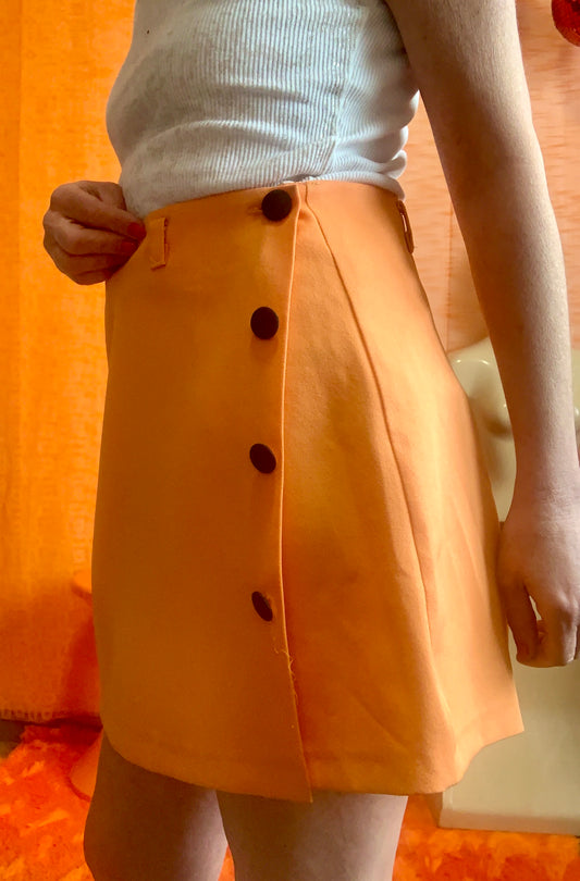 Jupe Short orange Vintage 1990 Renatto Bene