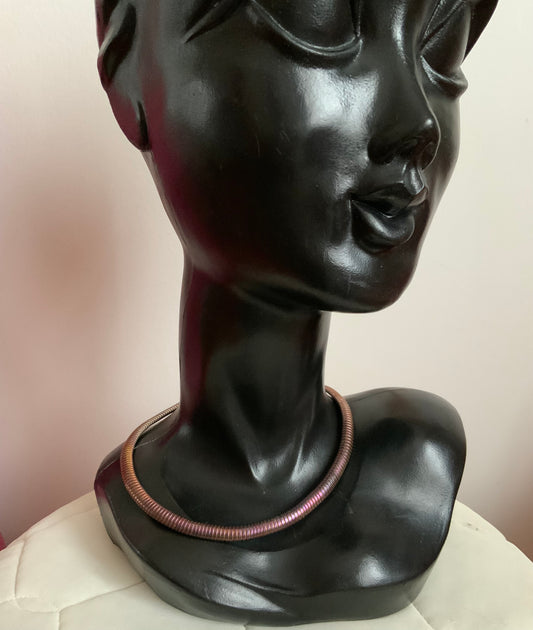 Collier chaine plate Vintage Métal
