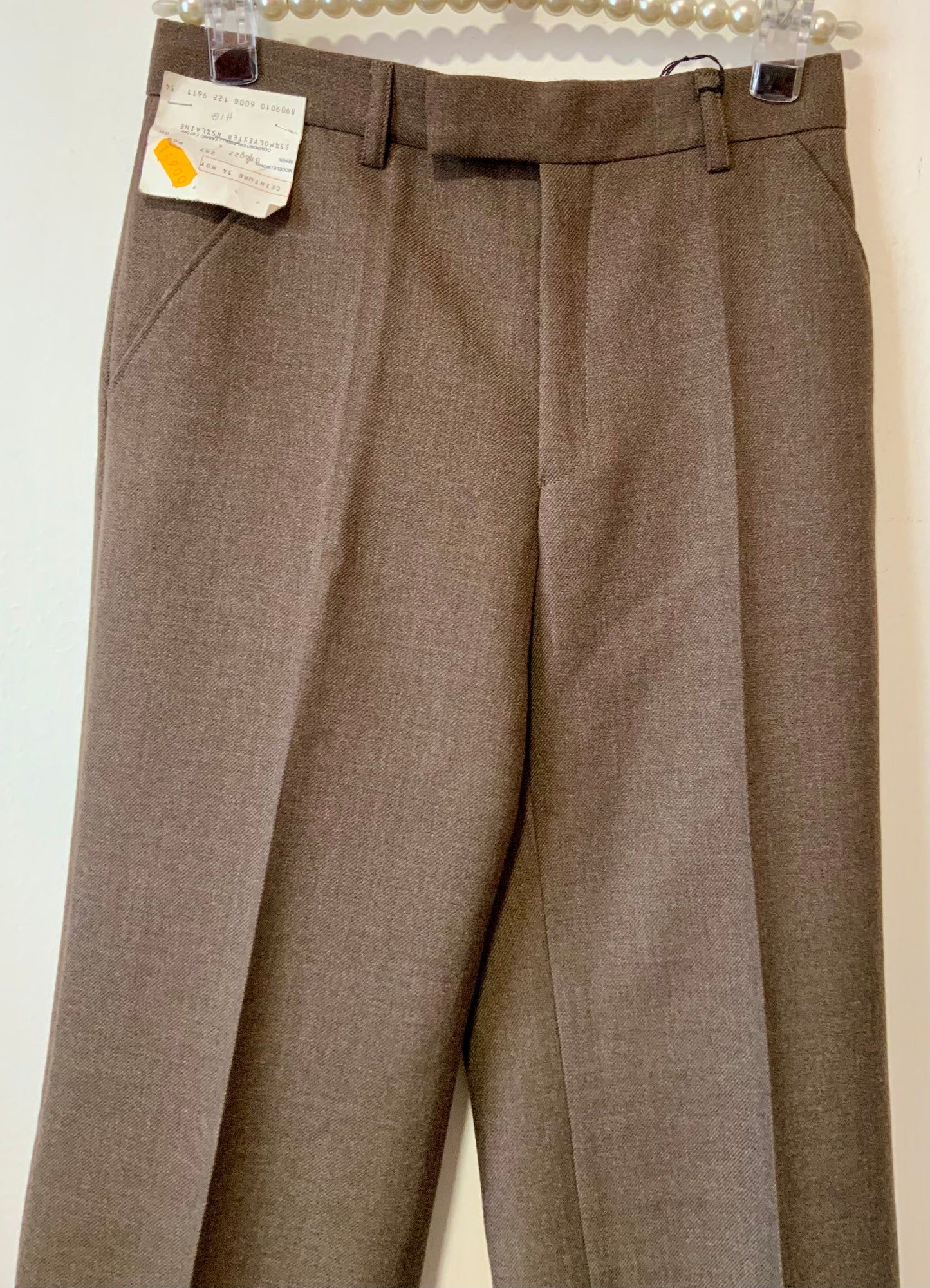 Authentique Pantalon Pattes d’elephant Marron Vintage Neuf 1970