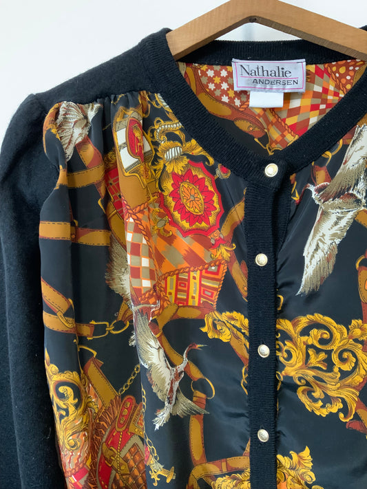 Pull Gilet voile Motifs Nathalie Andersen Vintage Chic