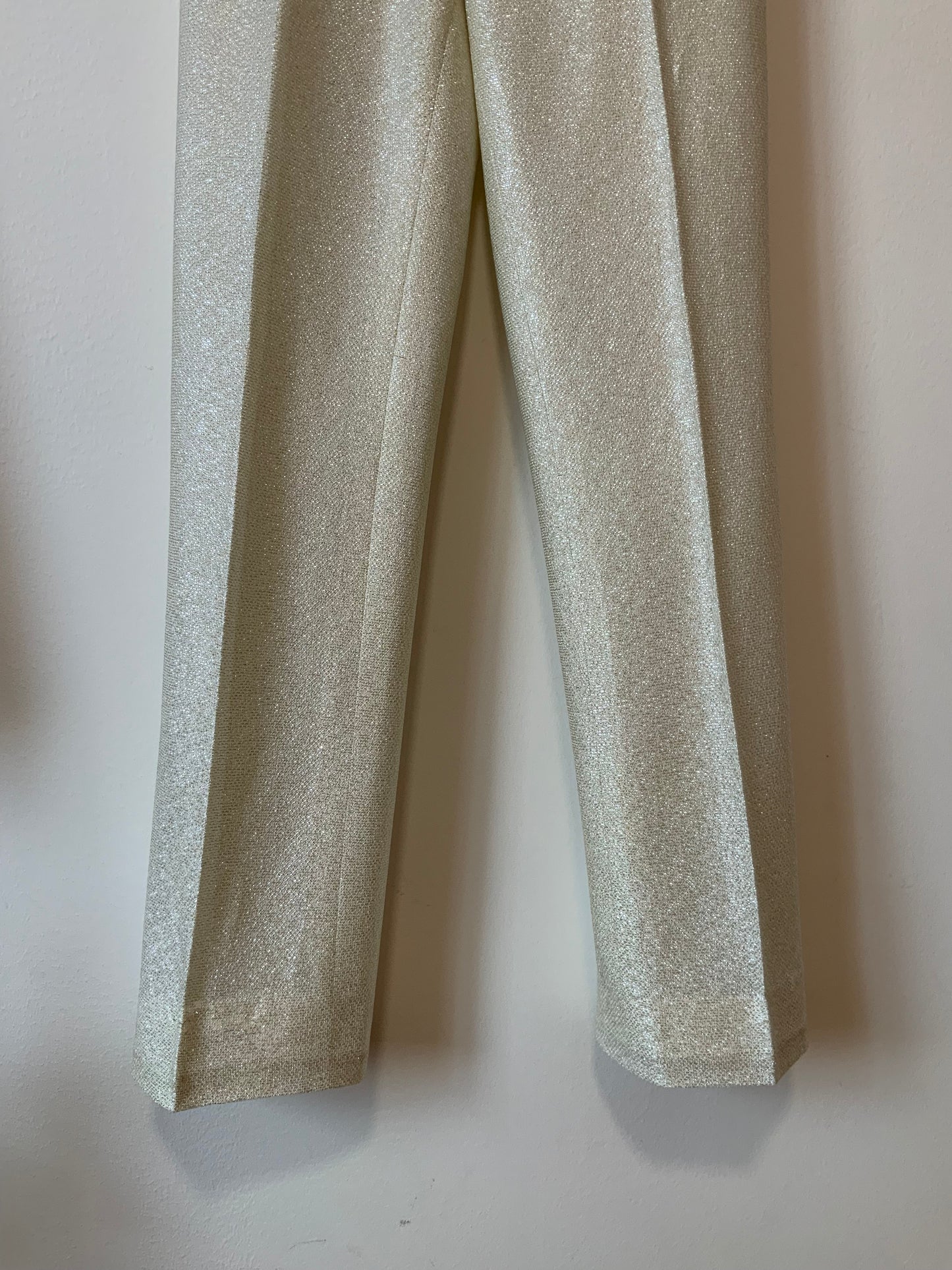 Somptueux Ensemble Fait Main Pailleté Disco Pépite Vintage 1970 Strass