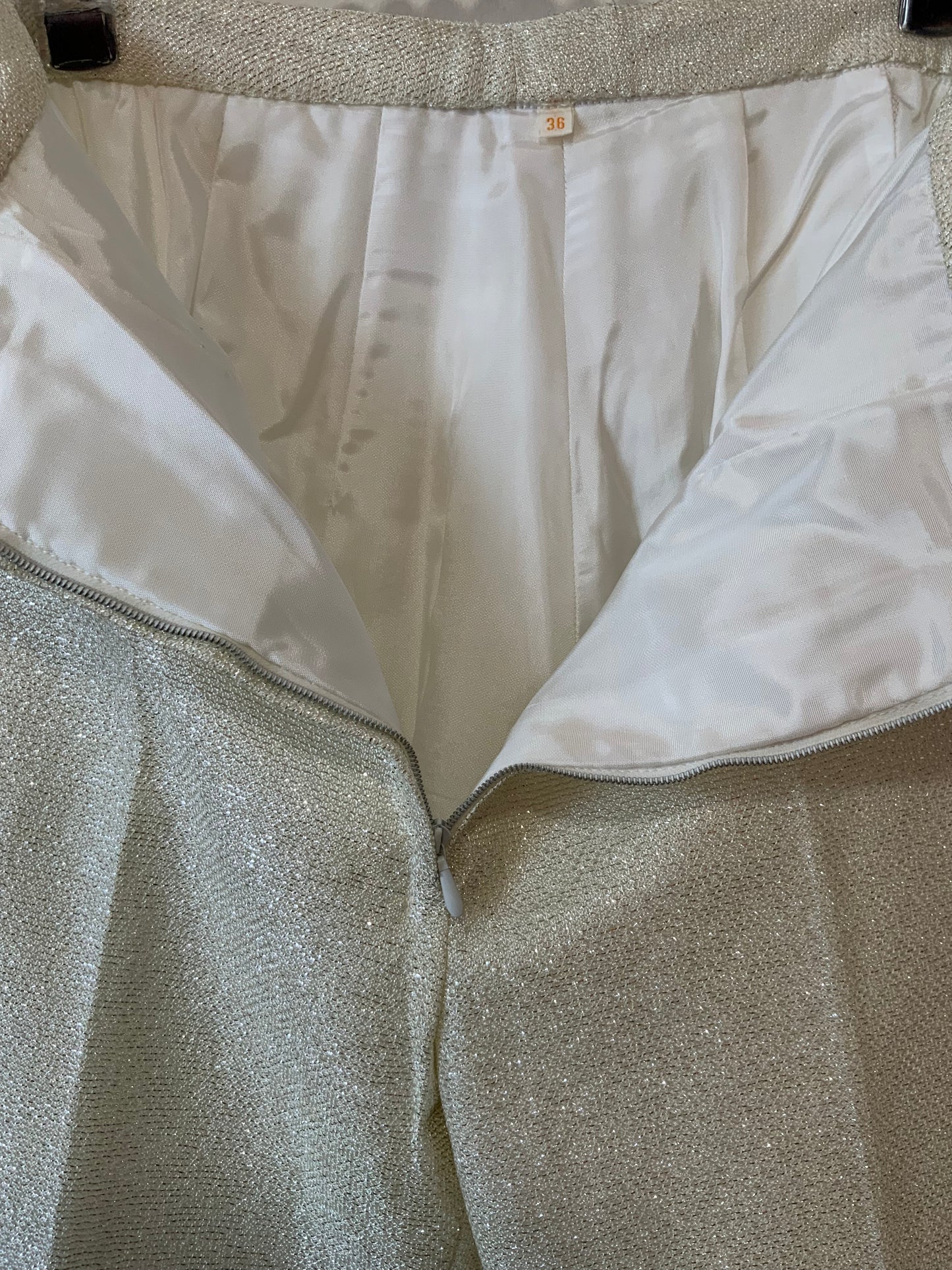 Somptueux Ensemble Fait Main Pailleté Disco Pépite Vintage 1970 Strass