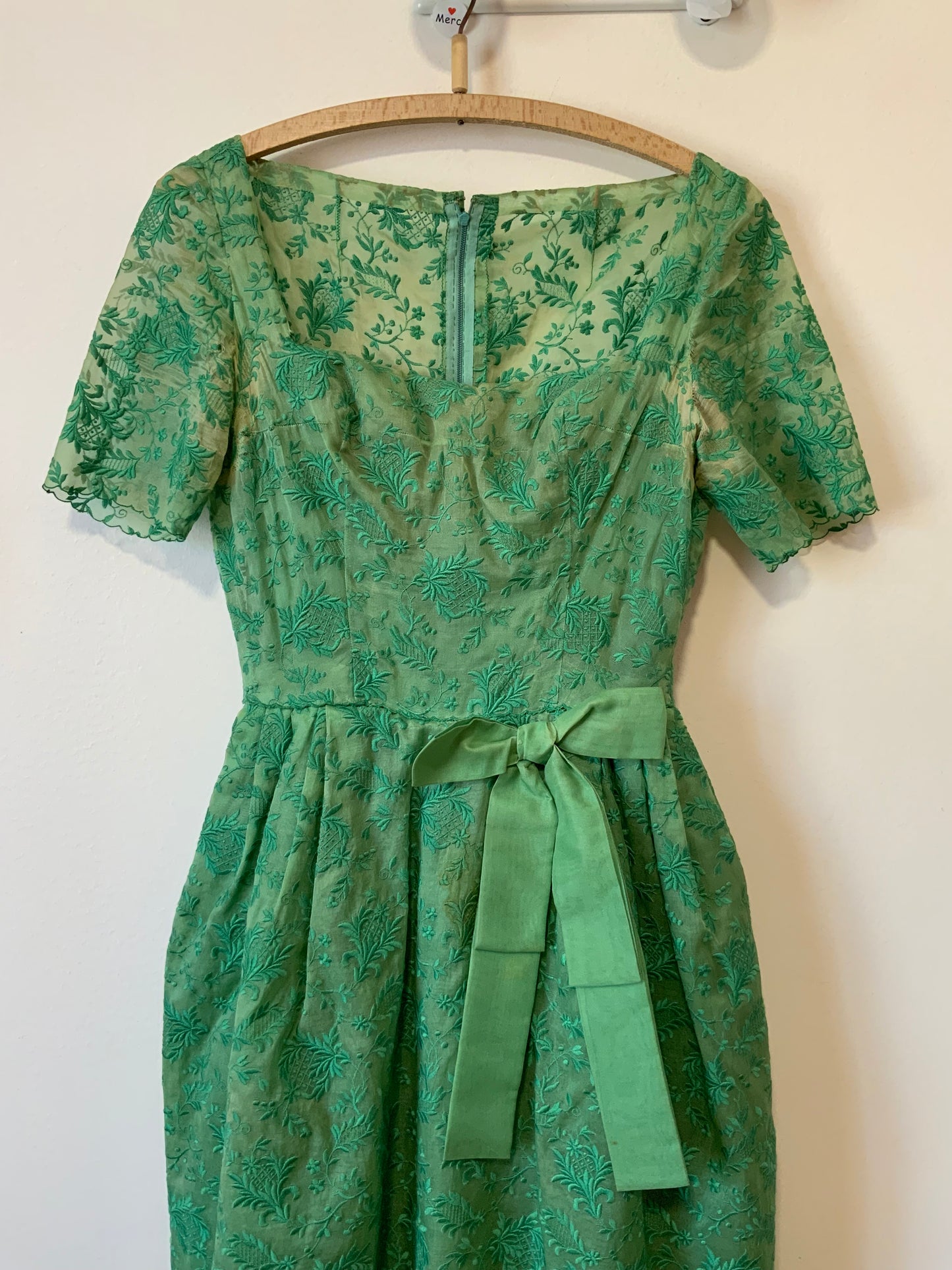 Robe Haute Couture Allemagne Schiesser Pièce de musée environ 1960 Fleurs