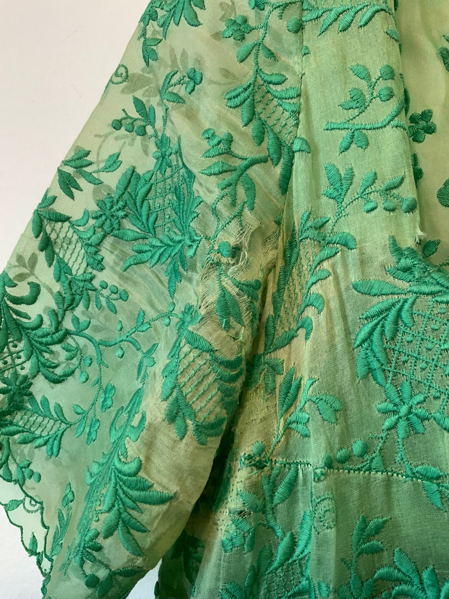 Robe Haute Couture Allemagne Schiesser Pièce de musée environ 1960 Fleurs