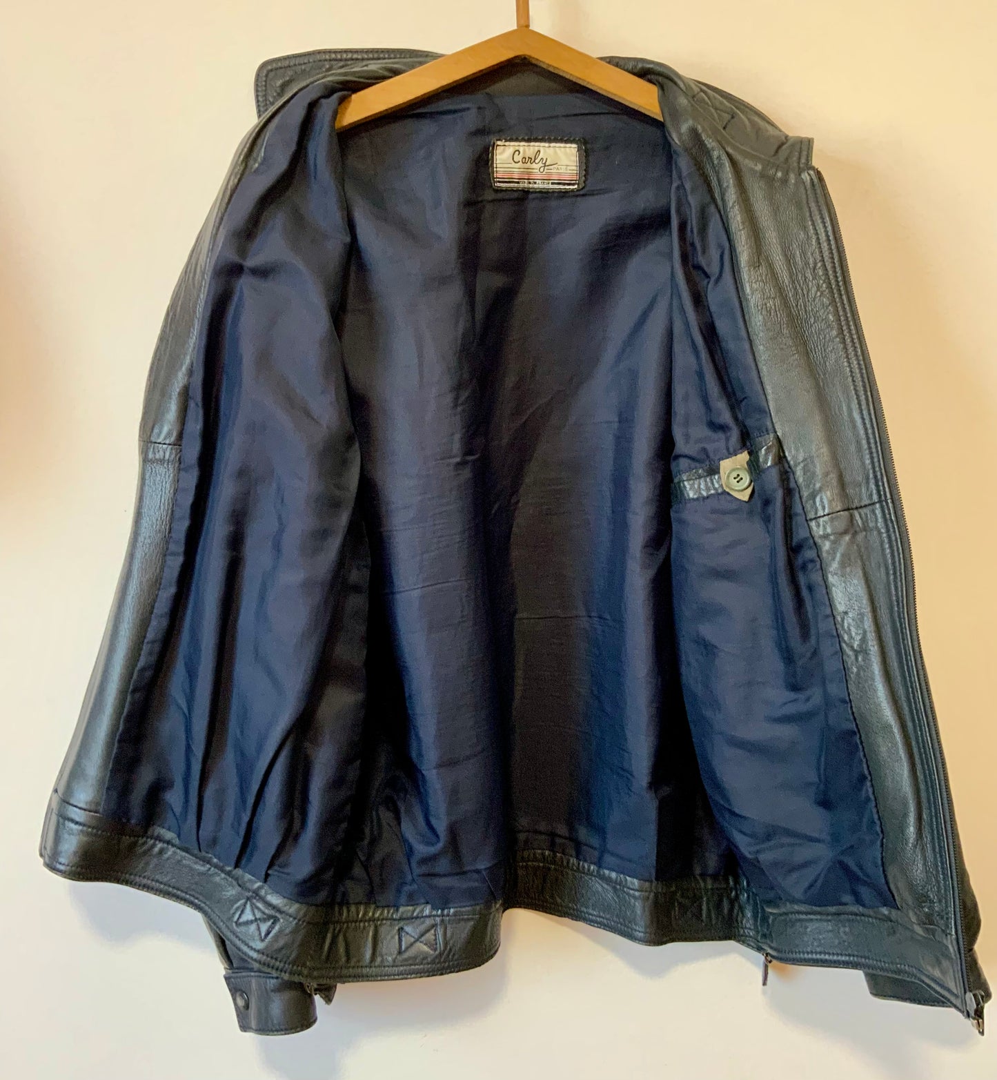 Blouson Cuir Vintage Luxe Carly Paris Made in France 1970/80