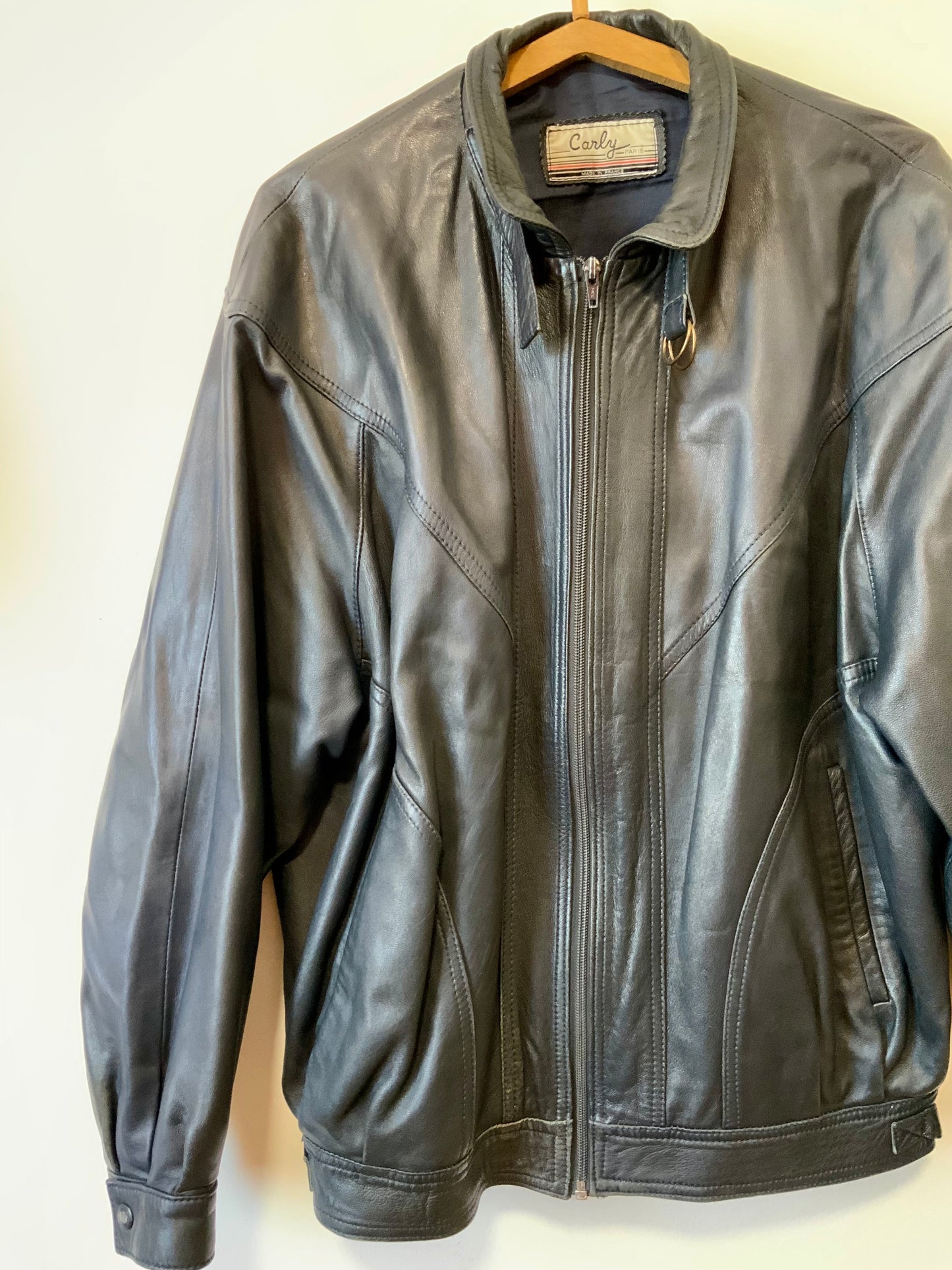 Blouson Cuir Vintage Luxe Carly Paris Made in France 1970/80