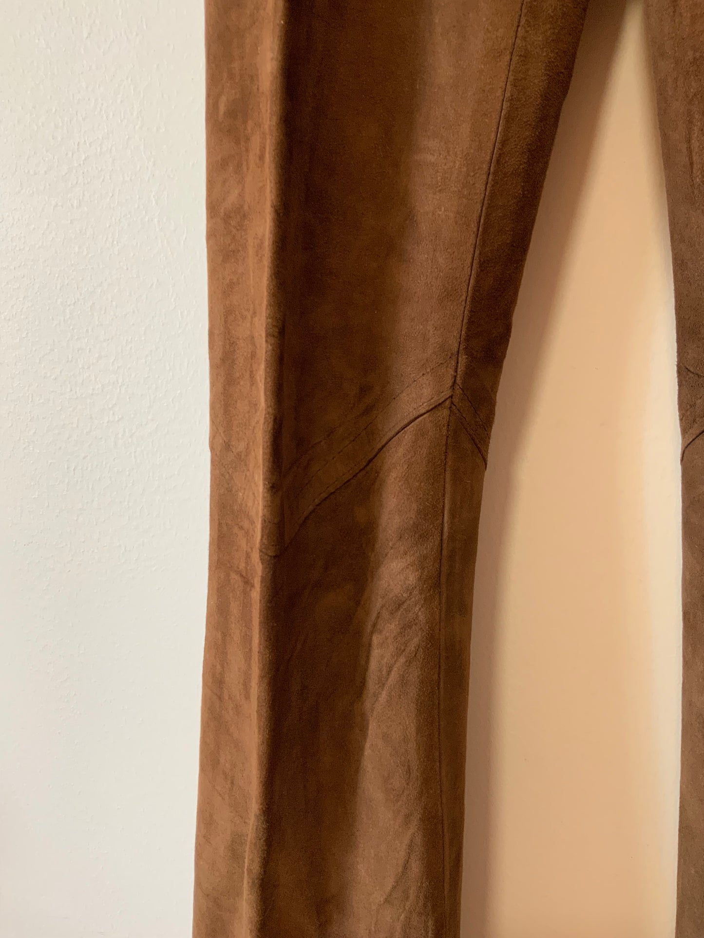 Pantalon Flare Daim marron Fourreur Confection 1970 Pépite