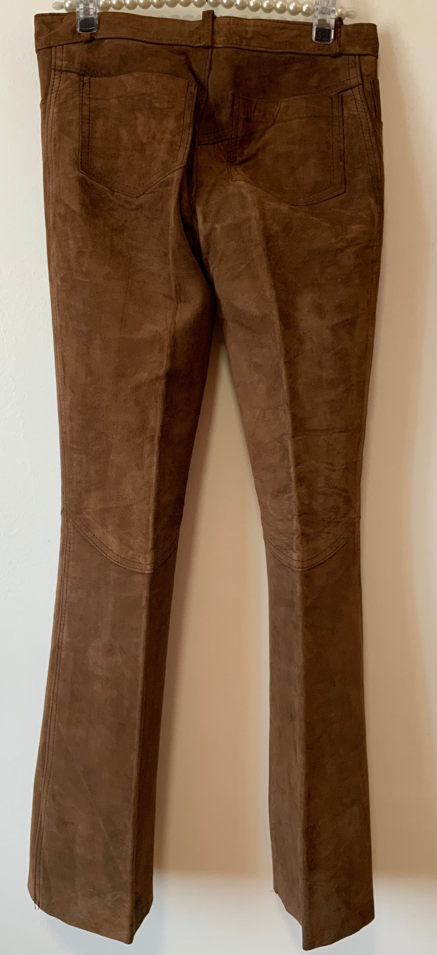 Pantalon Flare Daim marron Fourreur Confection 1970 Pépite