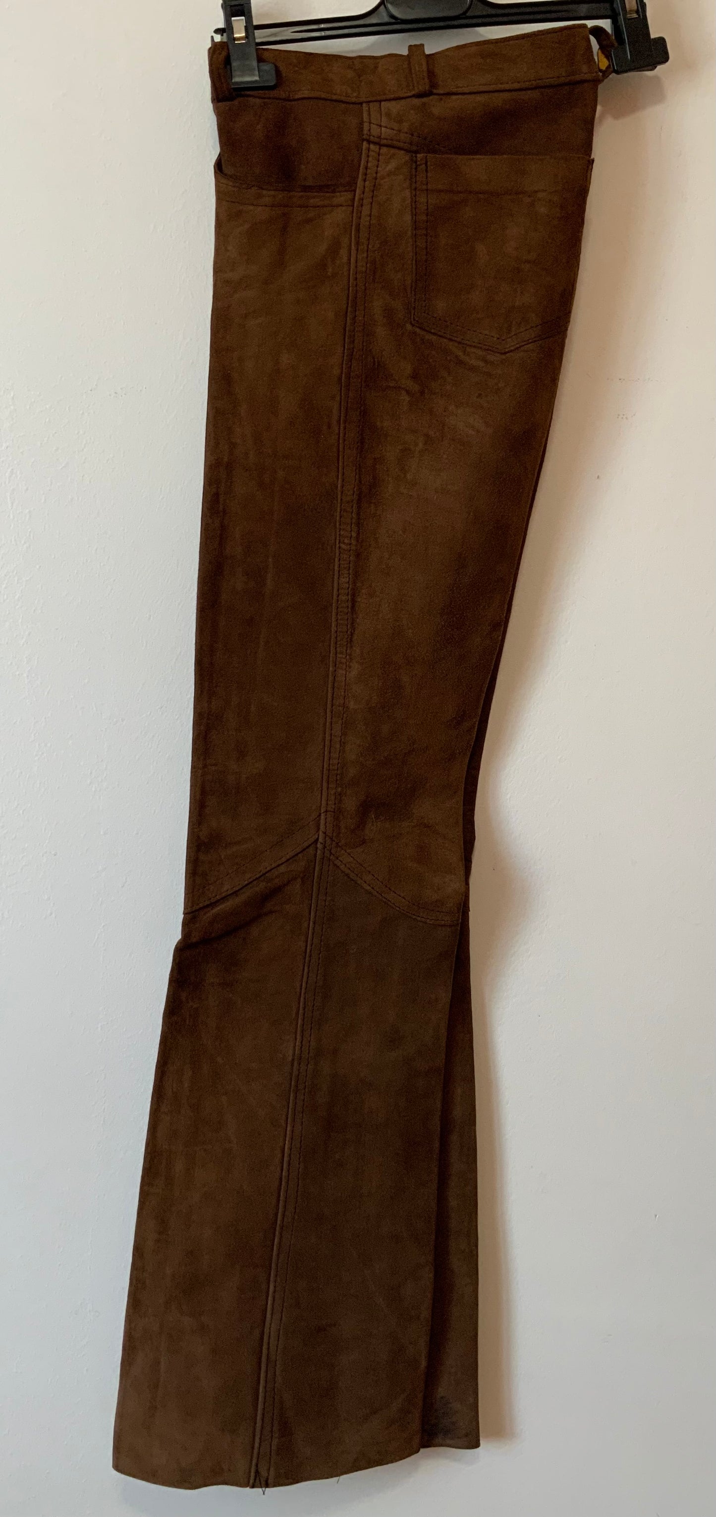 Pantalon Flare Daim marron Fourreur Confection 1970 Pépite