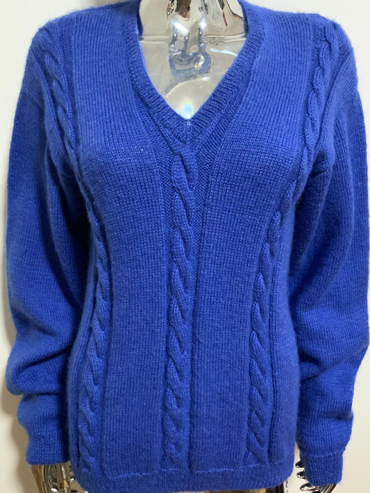 Pull Laine à torsades Tricoté main Façon Pull Irlandais Vintage