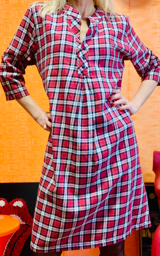 Robe Liquette Écossaise 100% Coton Linvosges France