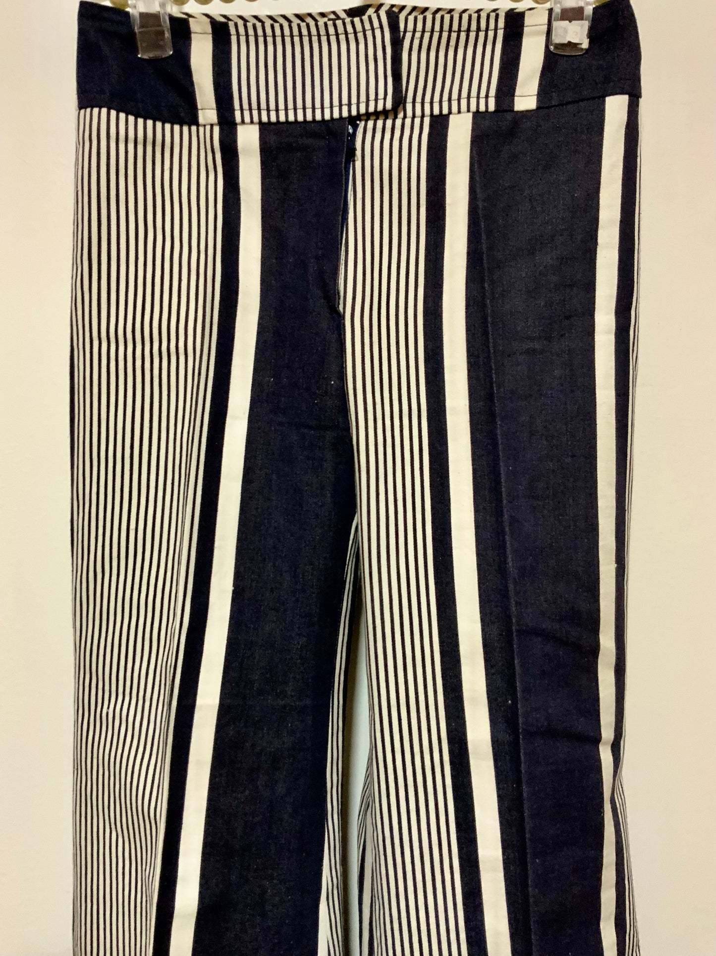 Incroyable Pantalon Pattes d’éléphant à rayures Vintage Paris 1970 Librati Création