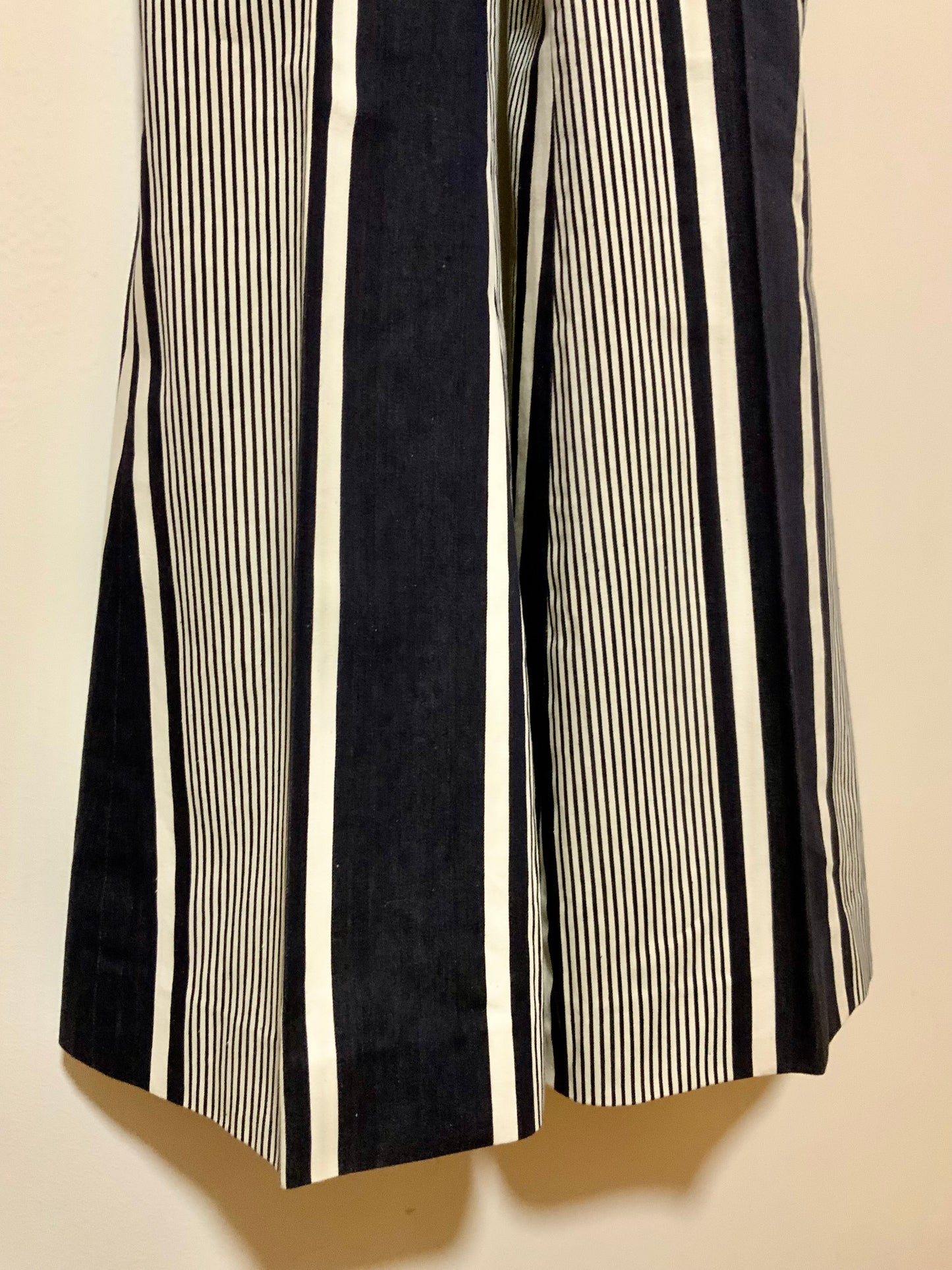 Incroyable Pantalon Pattes d’éléphant à rayures Vintage Paris 1970 Librati Création