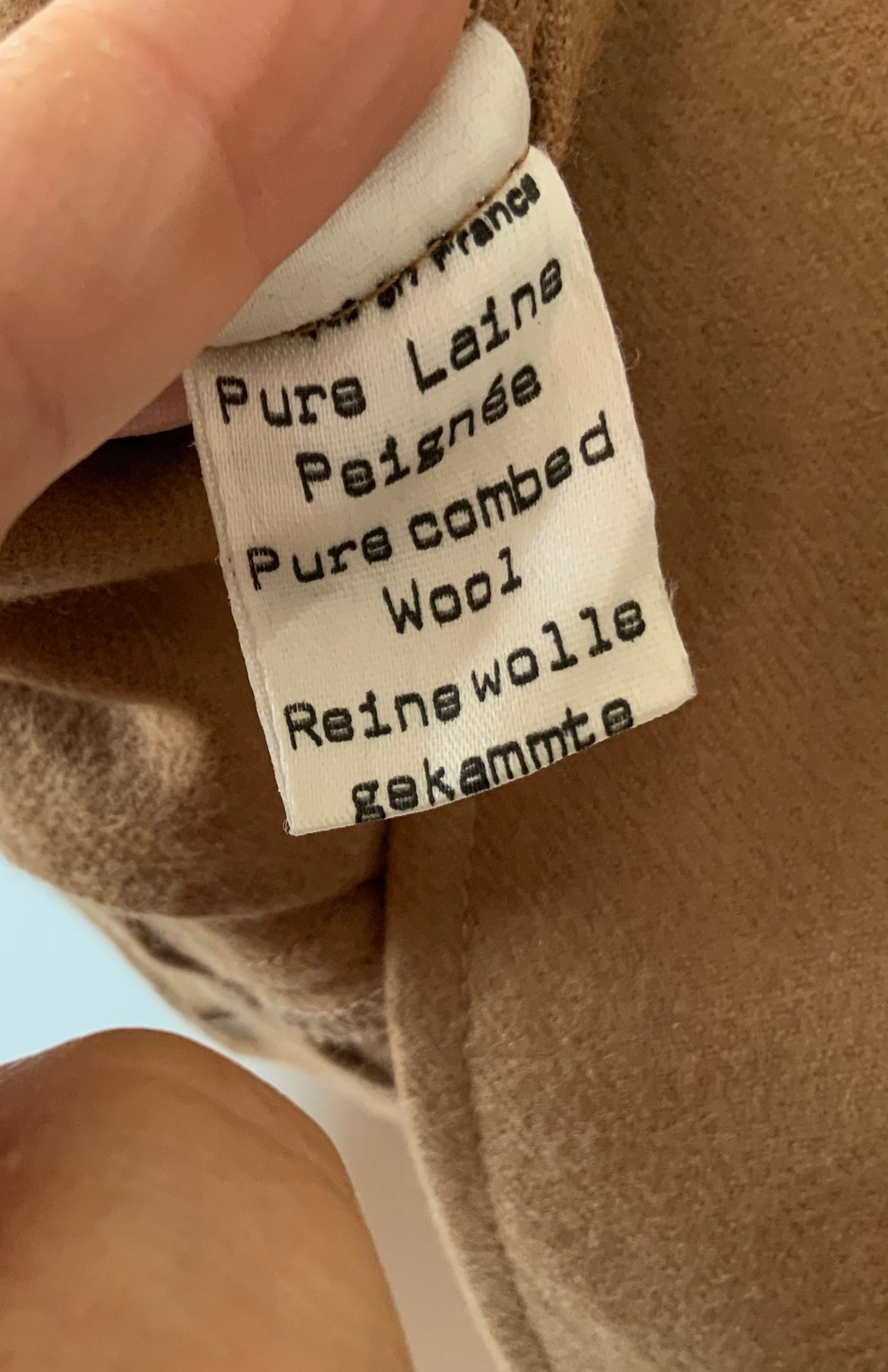 Veste courte Originale Vintage 1970 Pure Laine Peignée Delbord Paris création Seventies