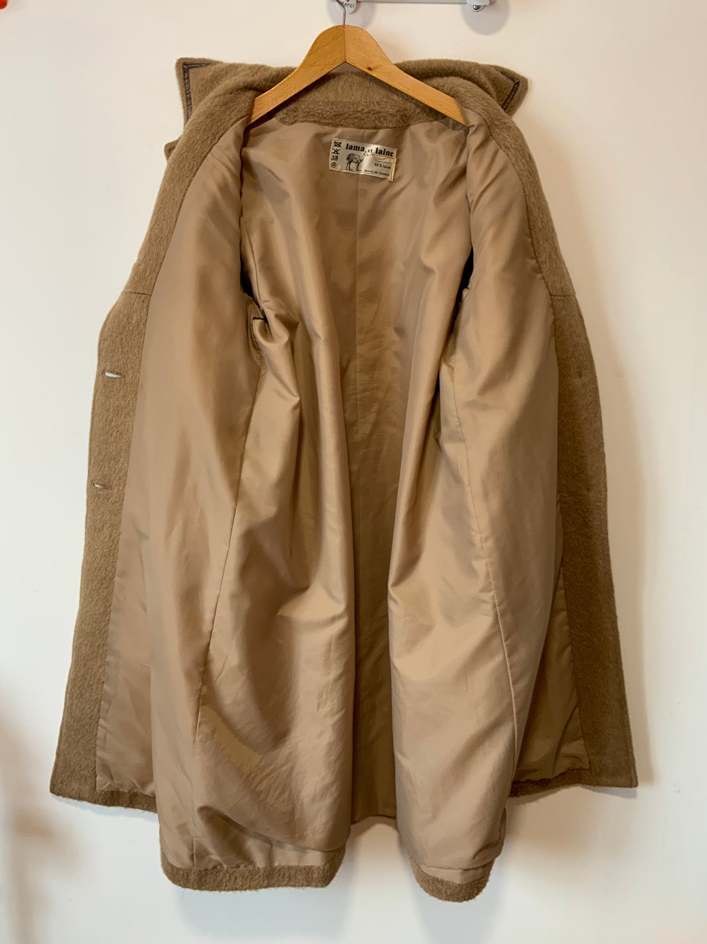 Sublime Manteau Trench en Laine de lama Haut de gamme Vintage Qualité Chic France