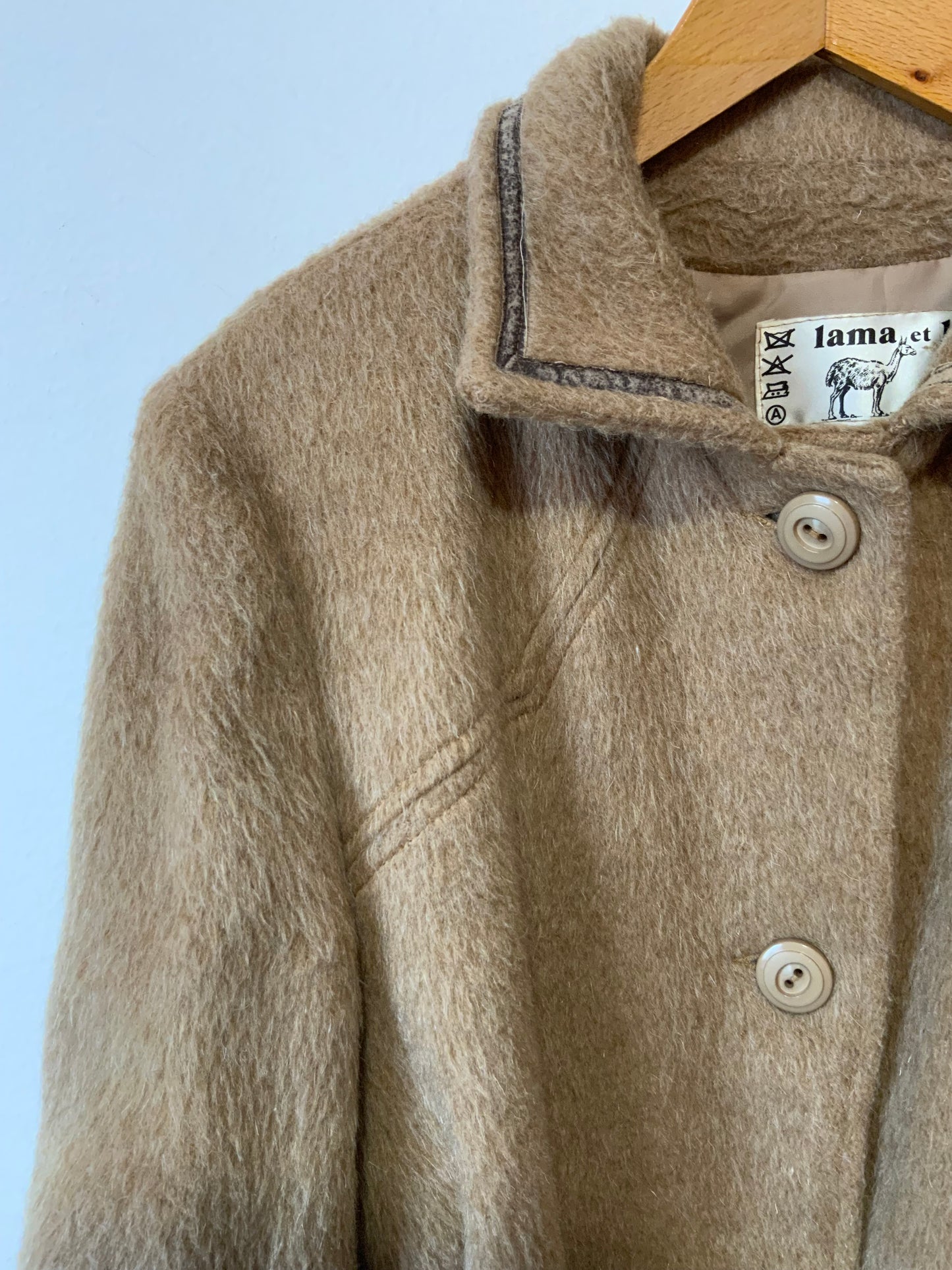 Sublime Manteau Trench en Laine de lama Haut de gamme Vintage Qualité Chic France