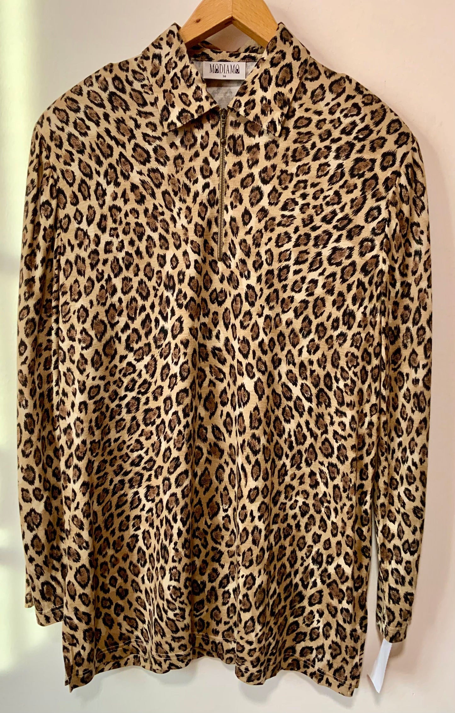 Top Blouse léopard Vintage Neuf Deadstock Viscose
