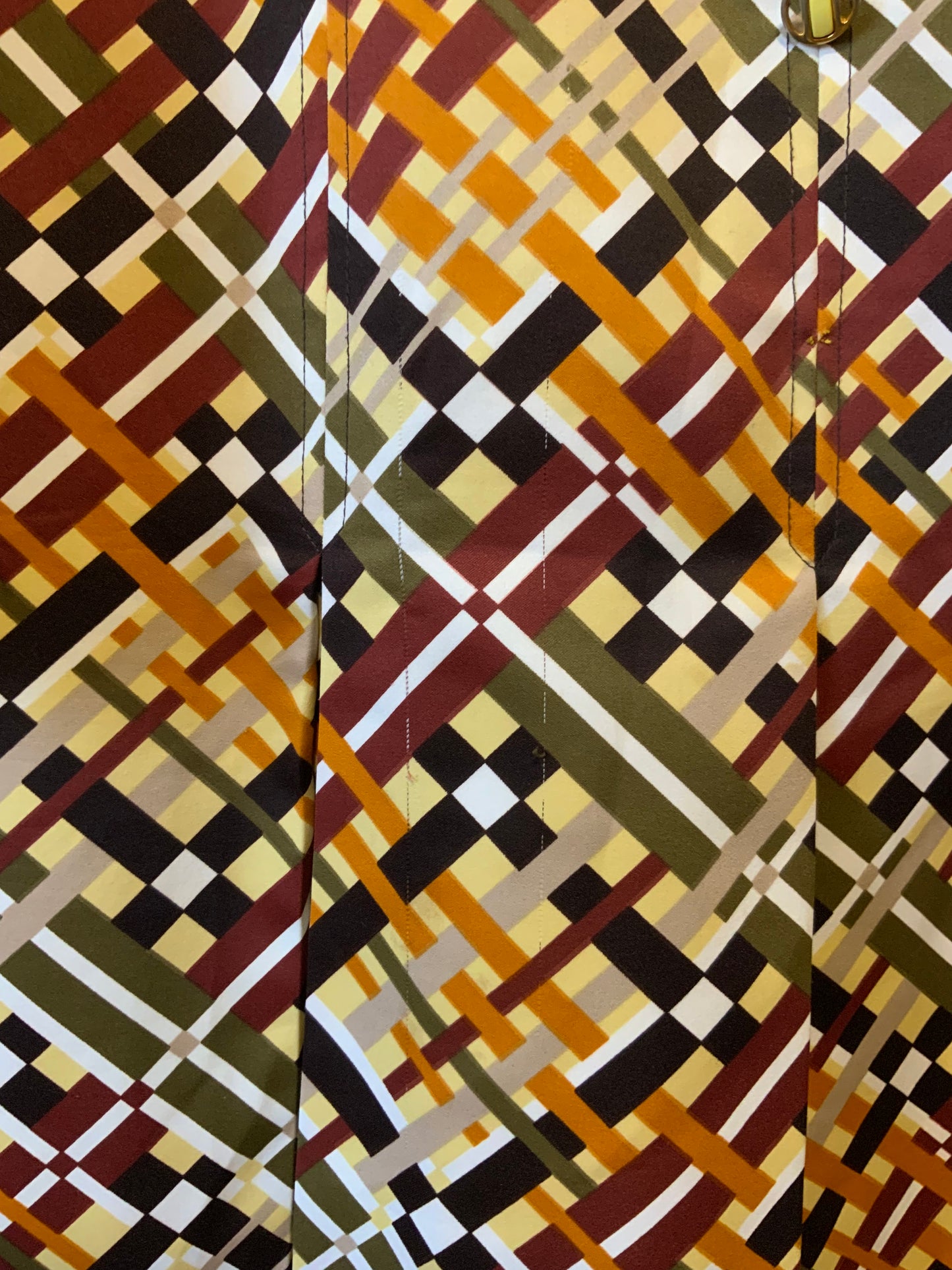 Sublime Robe a motifs géométriques Col pelle à tartes Vintage Création