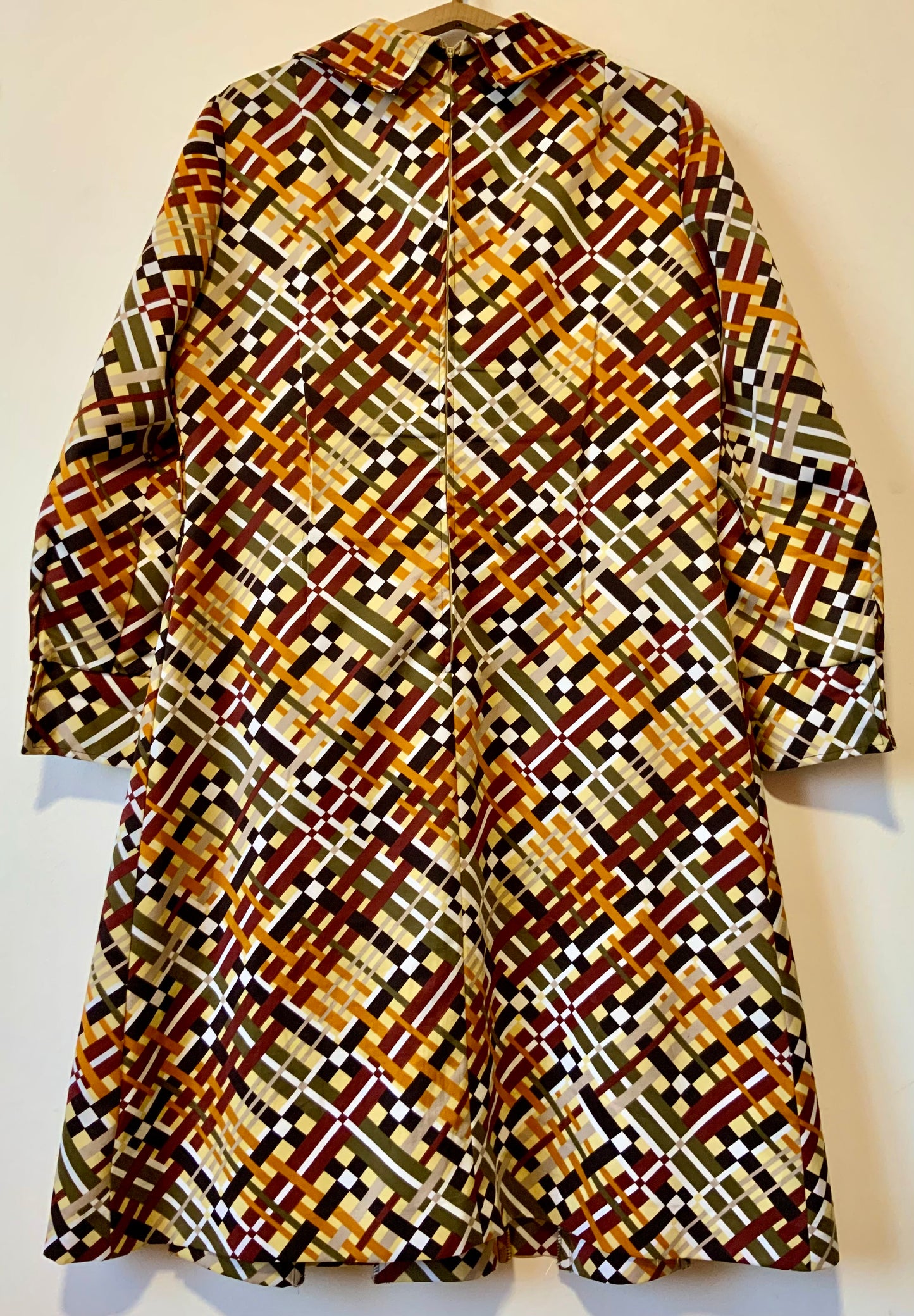Sublime Robe a motifs géométriques Col pelle à tartes Vintage Création