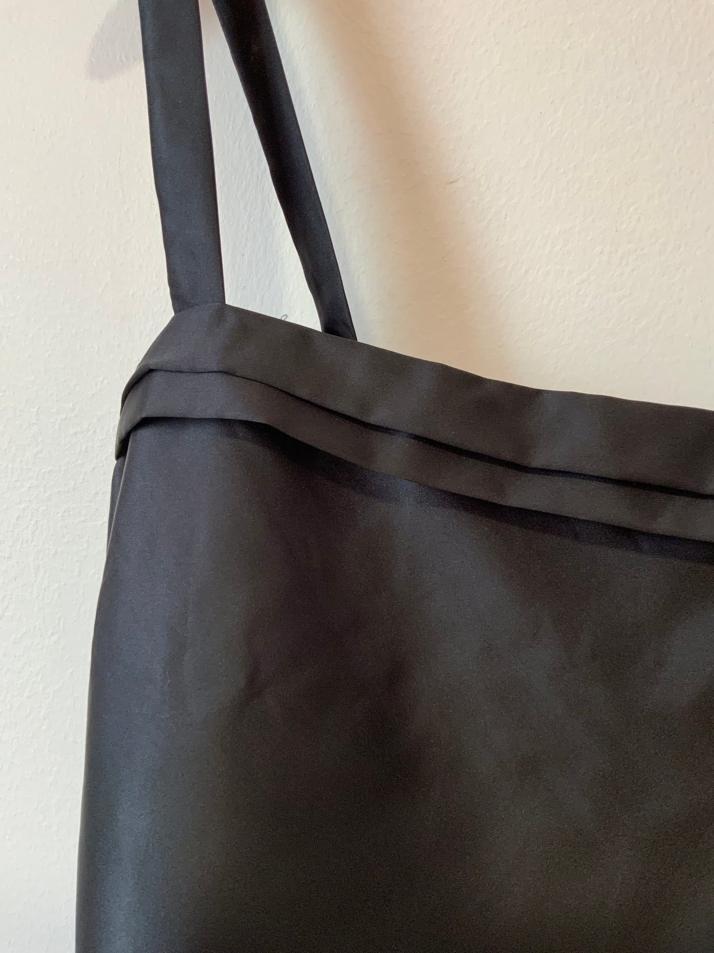 Débardeur effet satin Noir Deadstock Vintage Neuf 1980 France