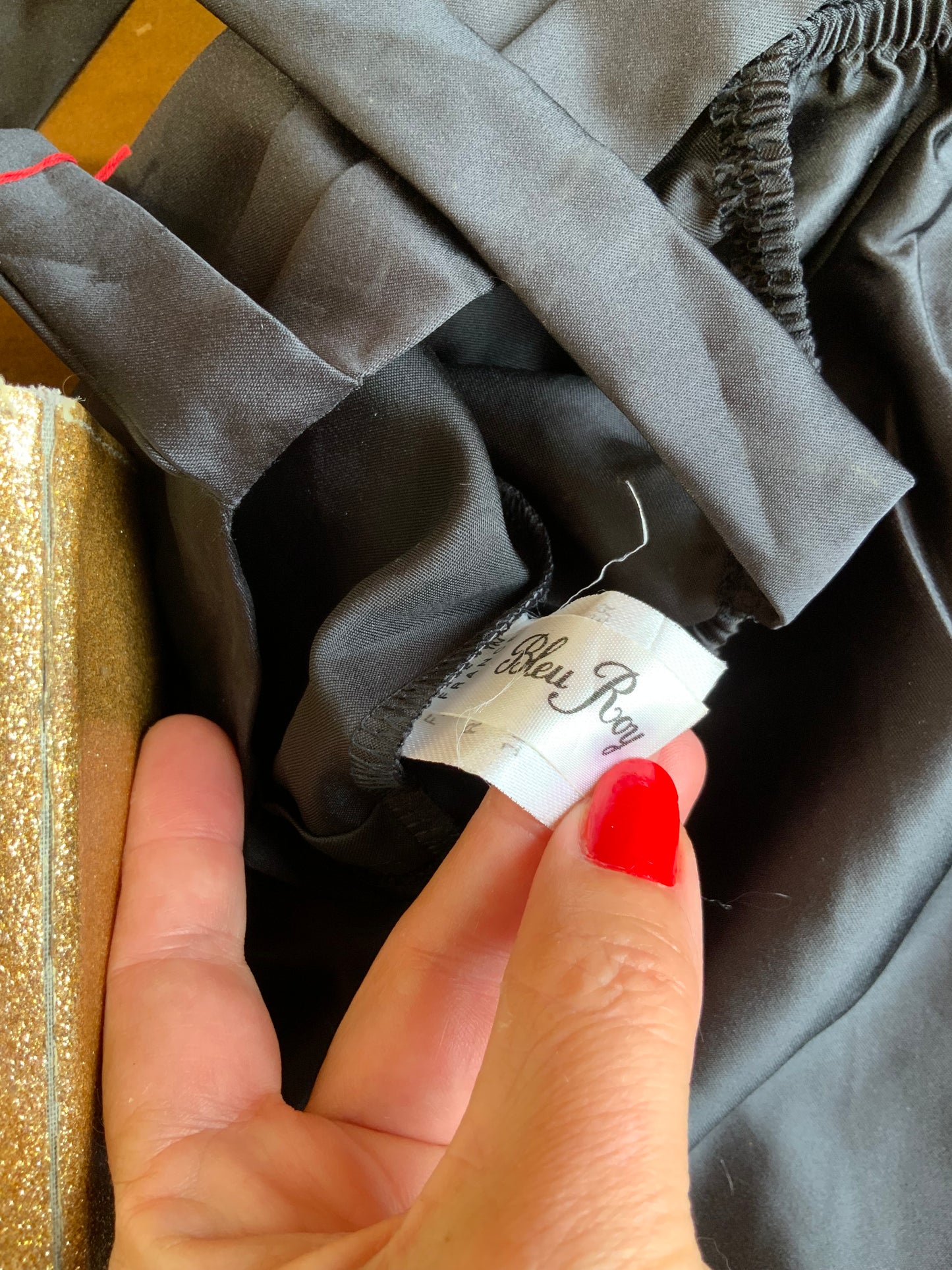 Débardeur effet satin Noir Deadstock Vintage Neuf 1980 France