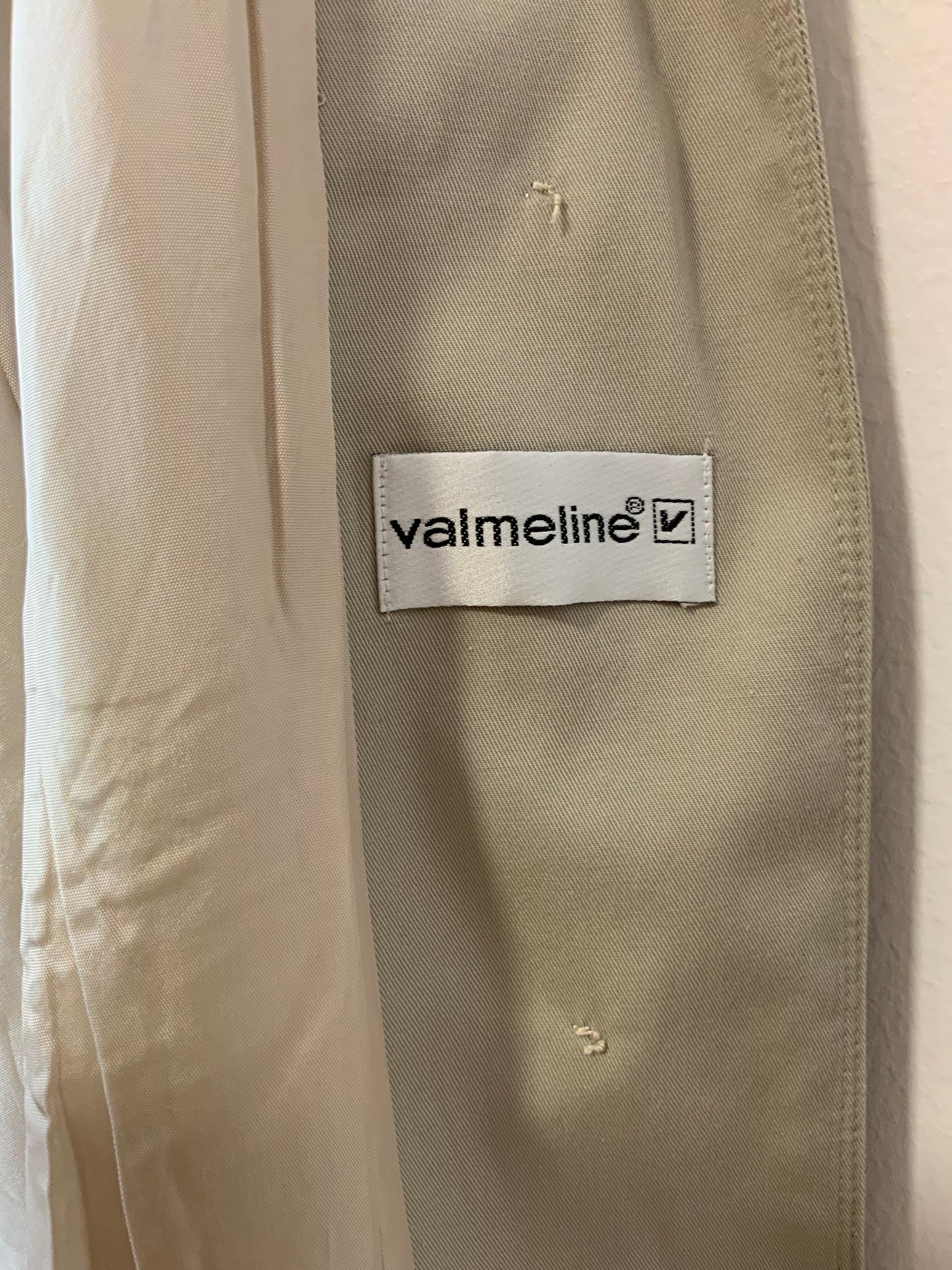 Trench ceinturé 1980/1990 Vintage Chic empiècements daim