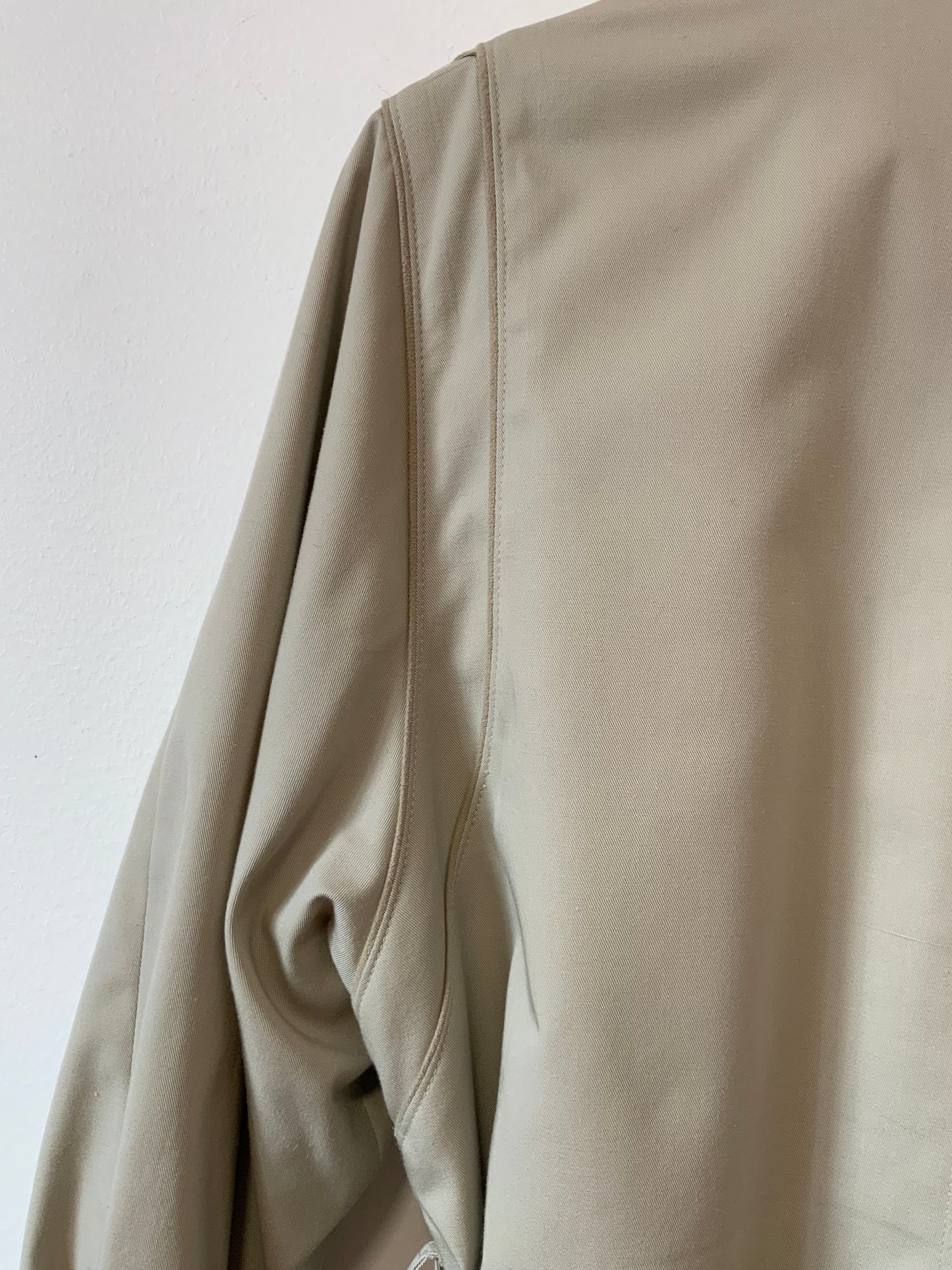 Trench ceinturé 1980/1990 Vintage Chic empiècements daim