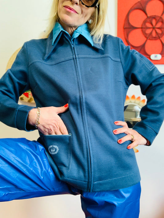 Veste Blouson de sport Trevois Vintage Col pelle à tartes 1970