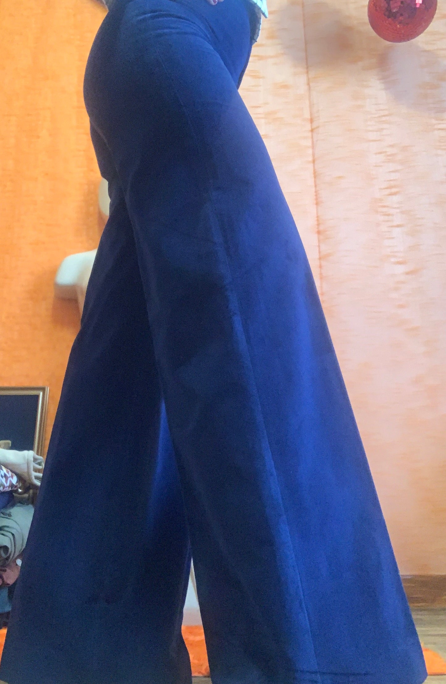 Incroyable Pantalon Pattes d’éléphant Velours épais Taille Haute Vintage 1970