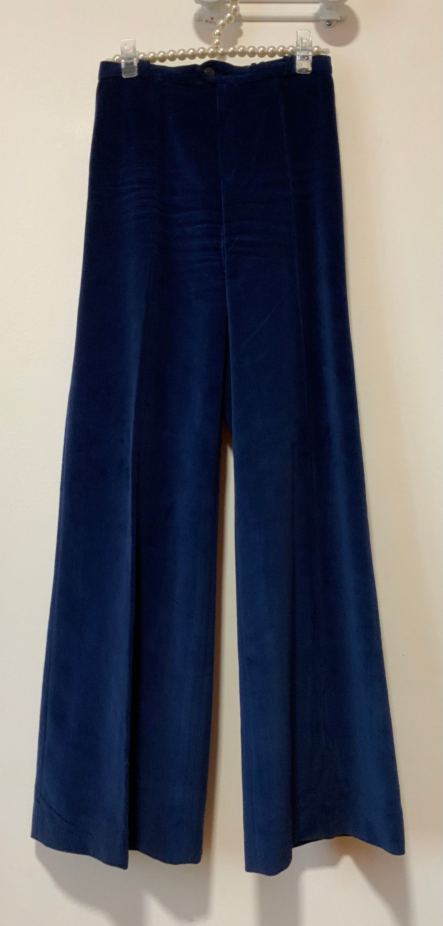 Incroyable Pantalon Pattes d’éléphant Velours épais Taille Haute Vintage 1970