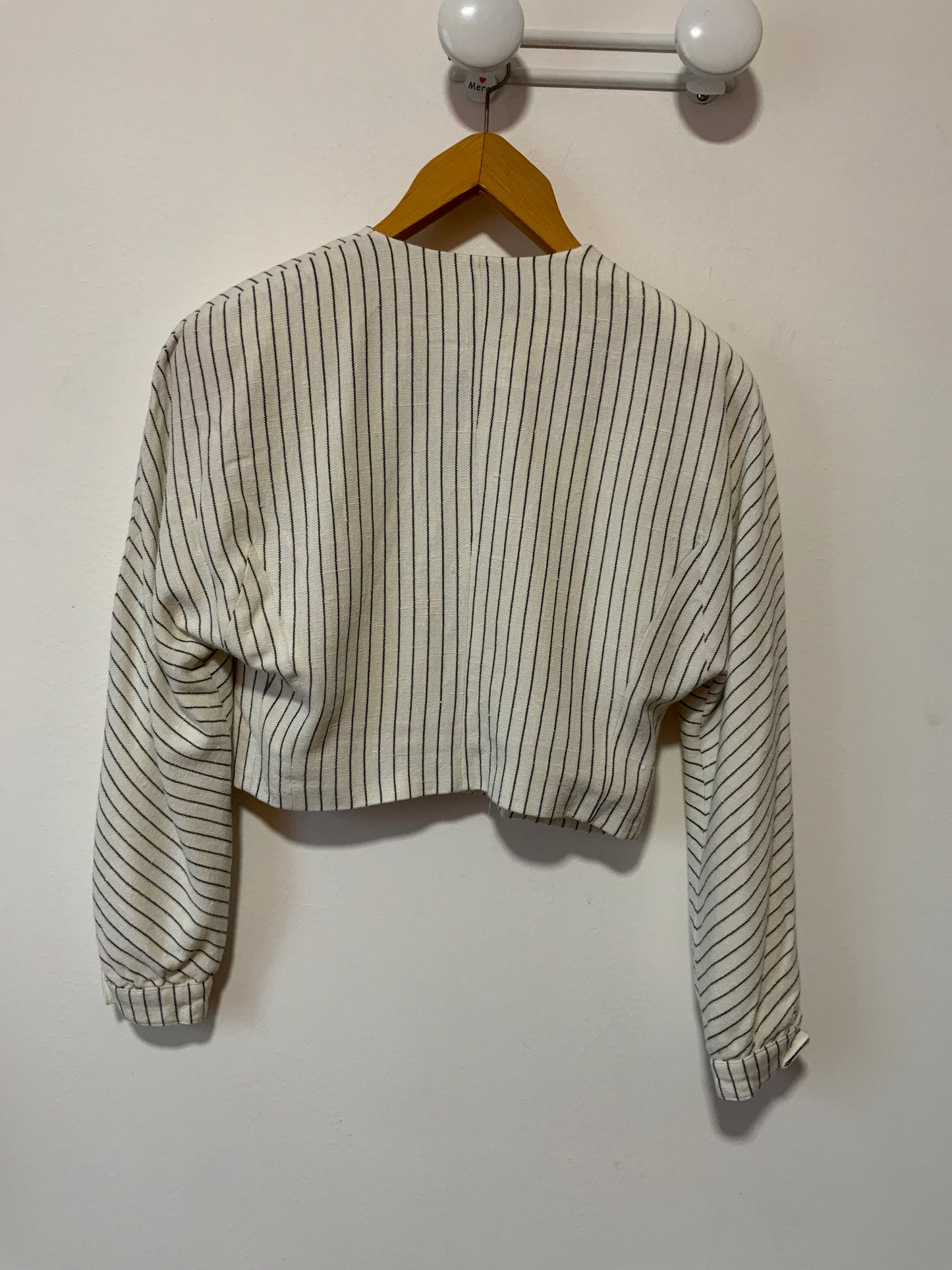 Superbe Veste courte volume à rayures 1980/90 Épaulettes