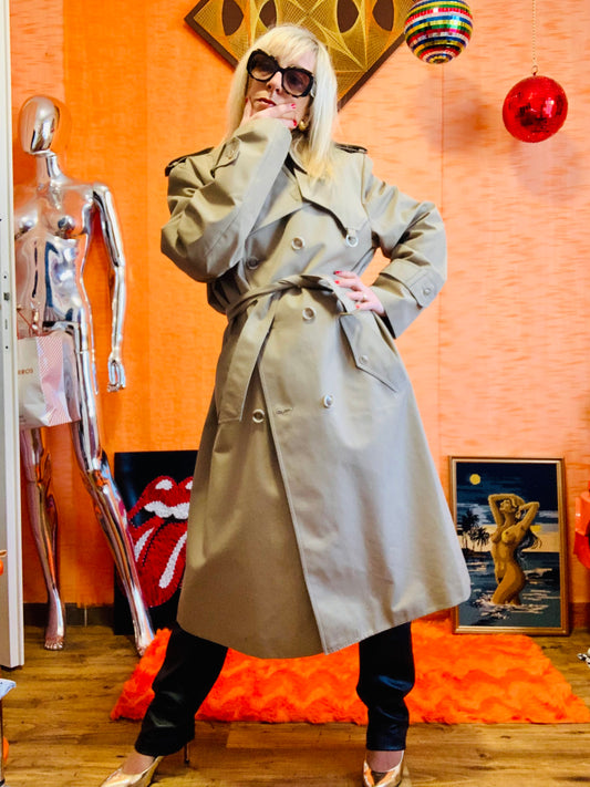 Authentique Trench Coat Vintage Chic France RainCoat