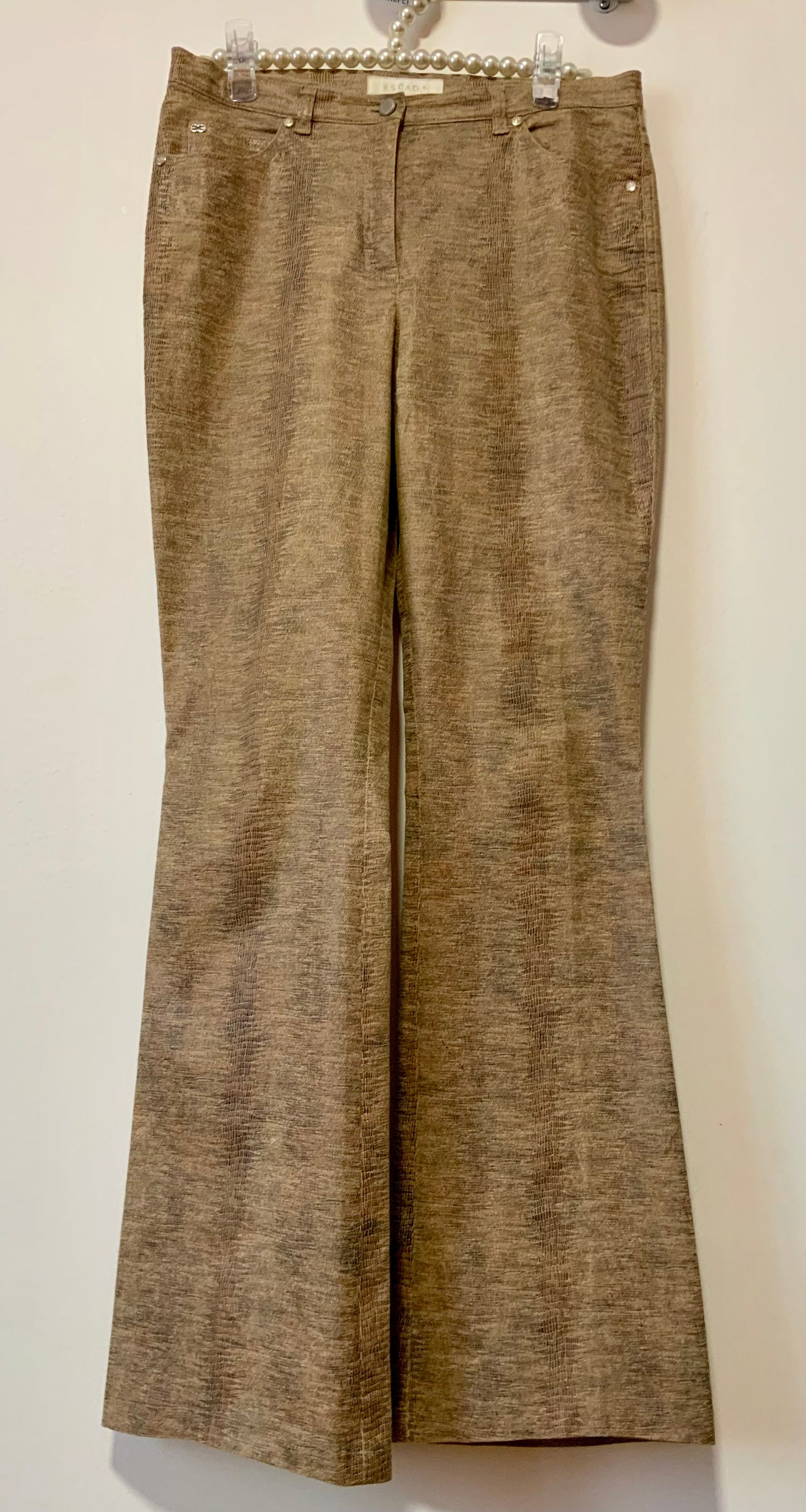 Superbe Pantalon Flare Escada Python Vintage Tendance Très stylé !