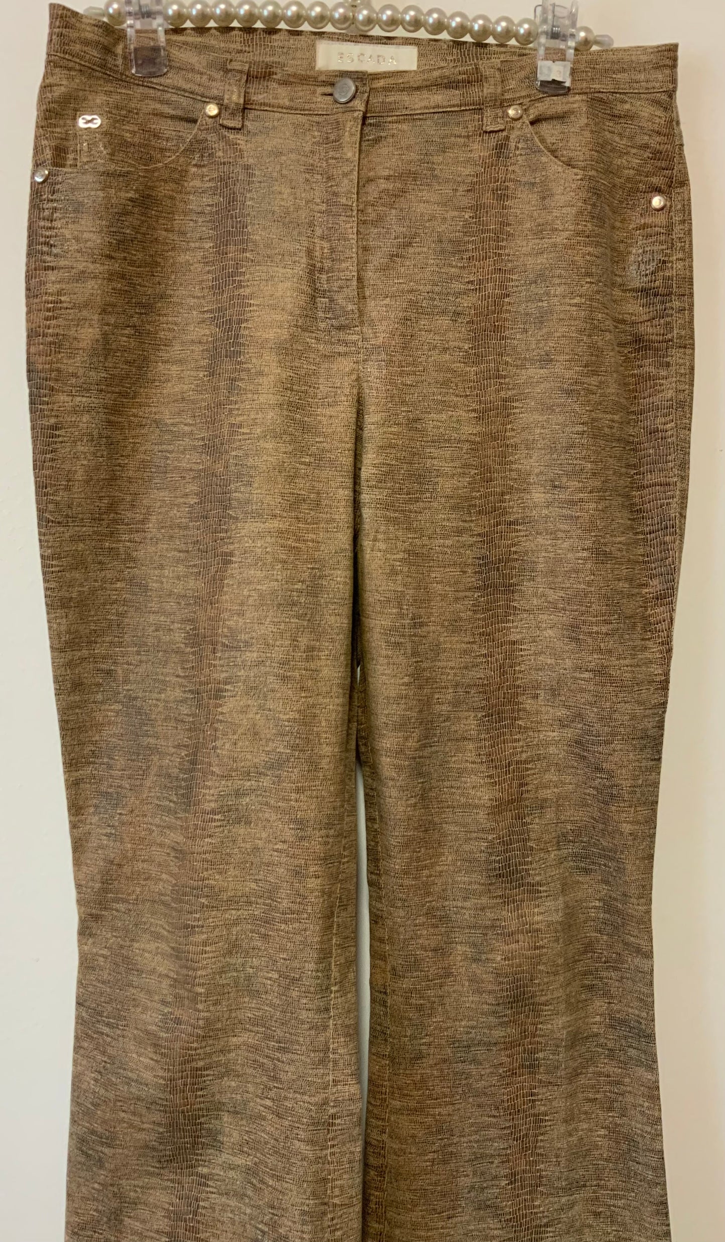 Superbe Pantalon Flare Escada Python Vintage Tendance Très stylé !