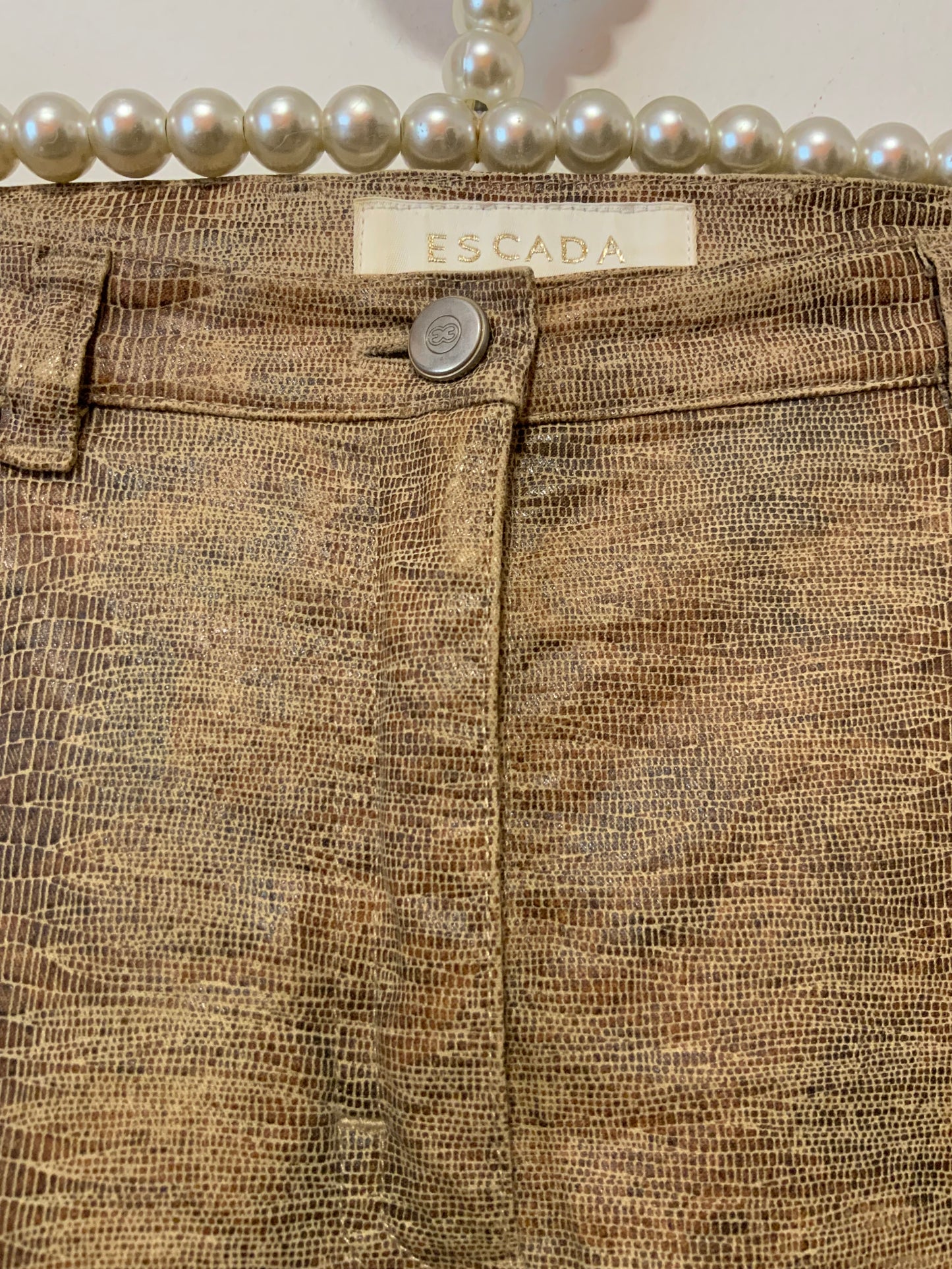 Superbe Pantalon Flare Escada Python Vintage Tendance Très stylé !