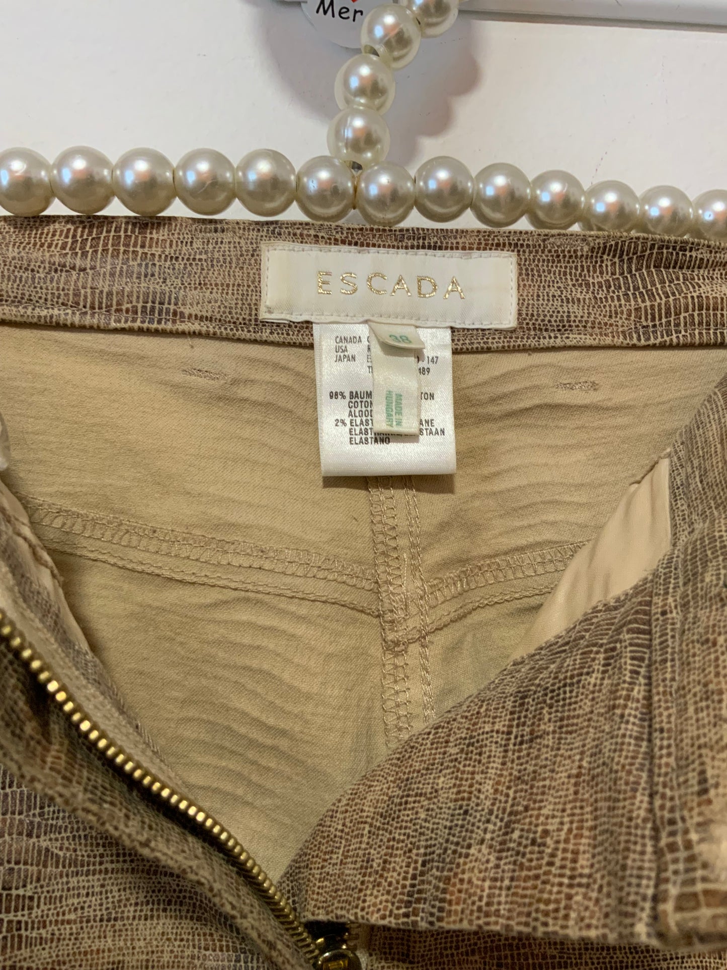 Superbe Pantalon Flare Escada Python Vintage Tendance Très stylé !
