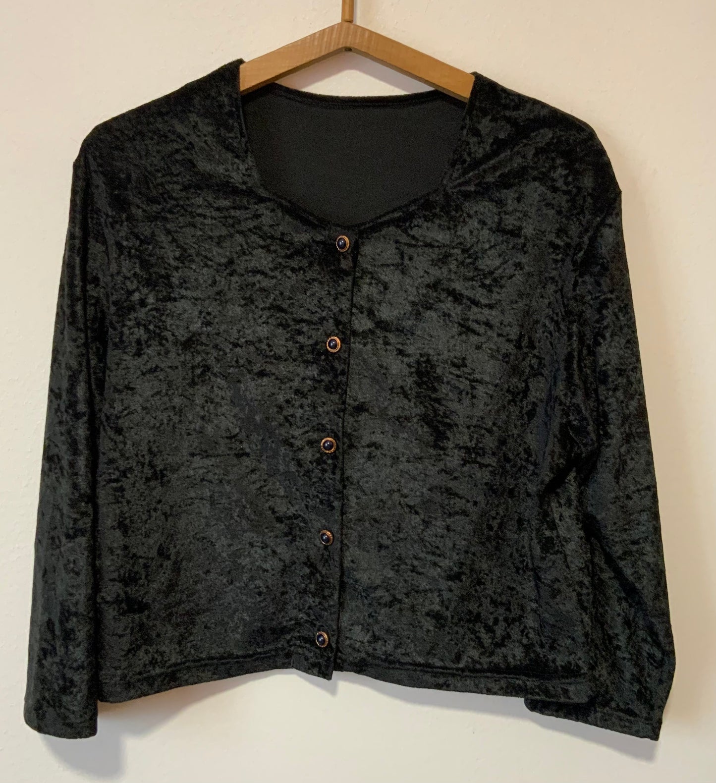 Cardigan Gilet Velours Vintage Boutons métal France 1980