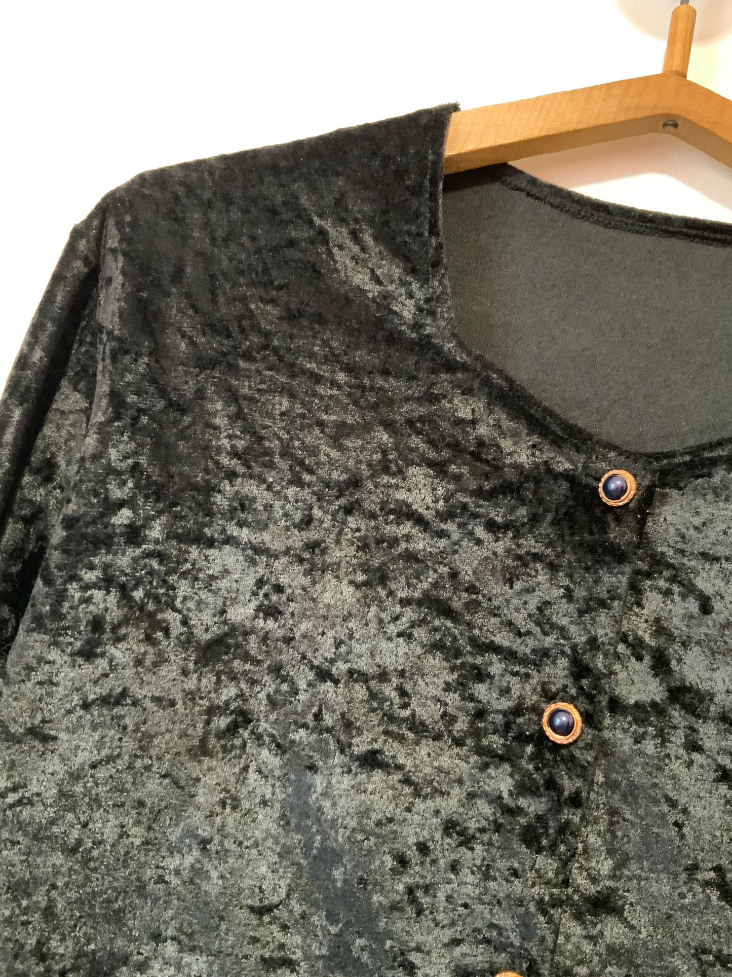 Cardigan Gilet Velours Vintage Boutons métal France 1980