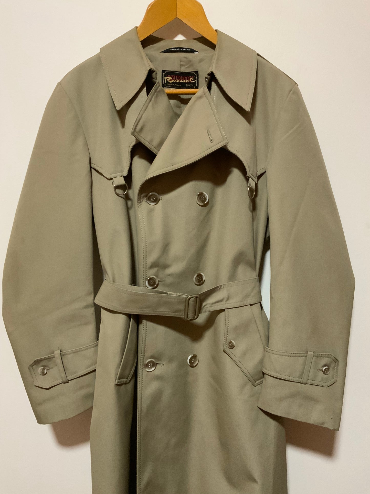 Authentique Trench Coat Vintage Chic France RainCoat